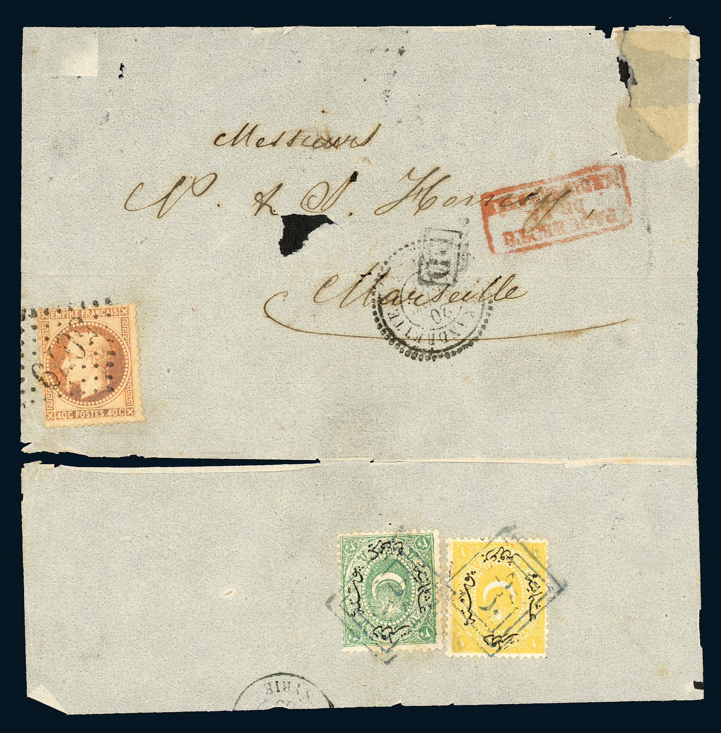 FRANCE 1849-1850, :  | H&ocirc;tel Des Ventes de Monte-Carlo