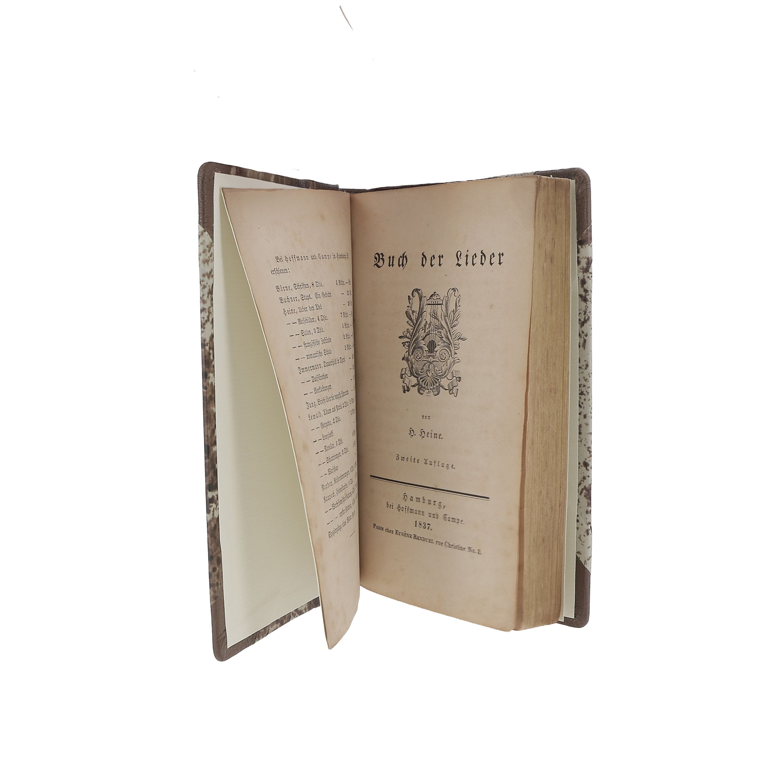 HEINE (Heinrich), Buch der Lieder, Hoffmann und Campe, Hambourg, 1837.:  | H&ocirc;tel Des Ventes de Monte-Carlo