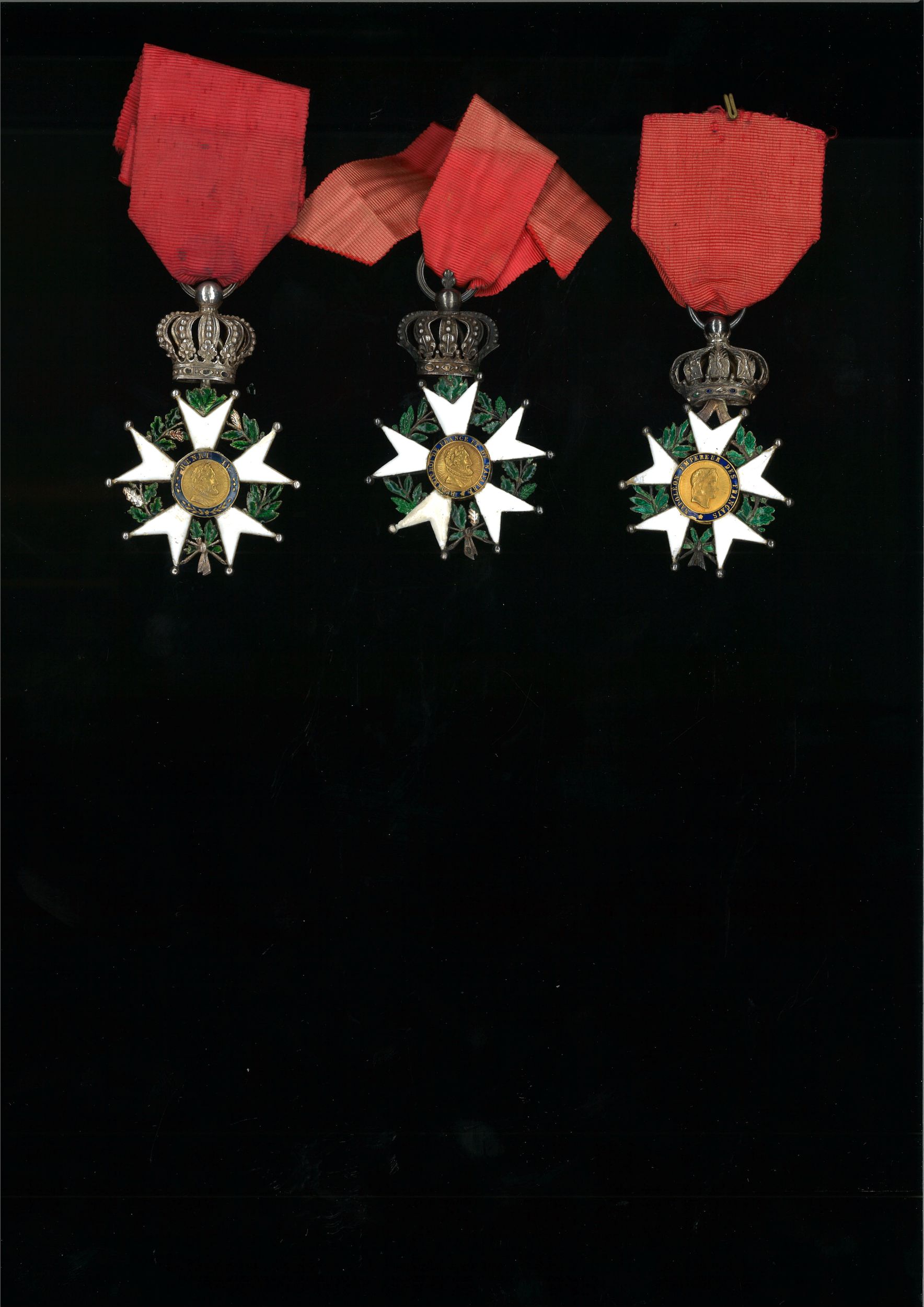 LOT DE 3 CROIX DE CHEVALIER DE L'ORDRE DE LA LEGION D'HONNEUR