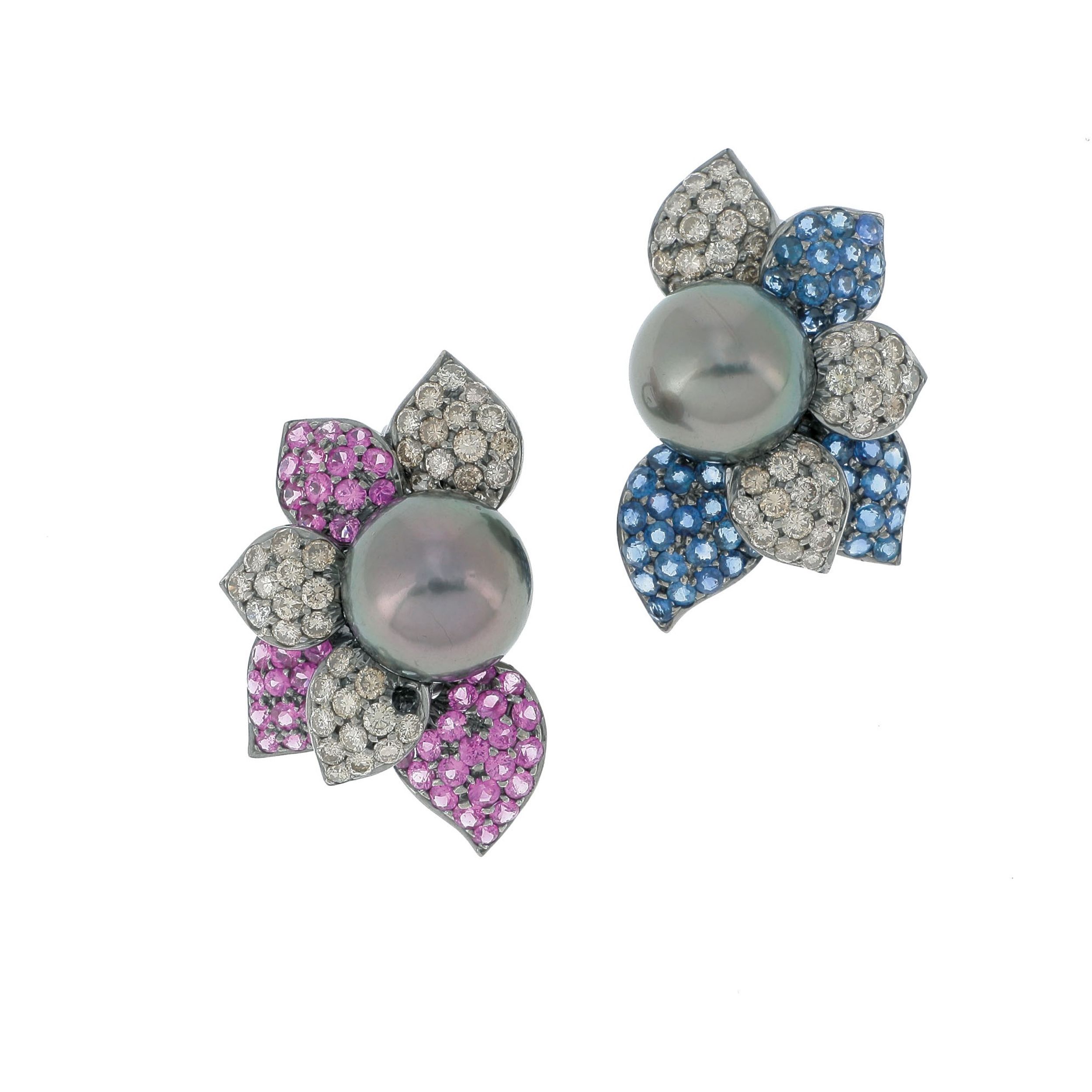 PAIRE DE CLIPS D'OREILLES FLEURS