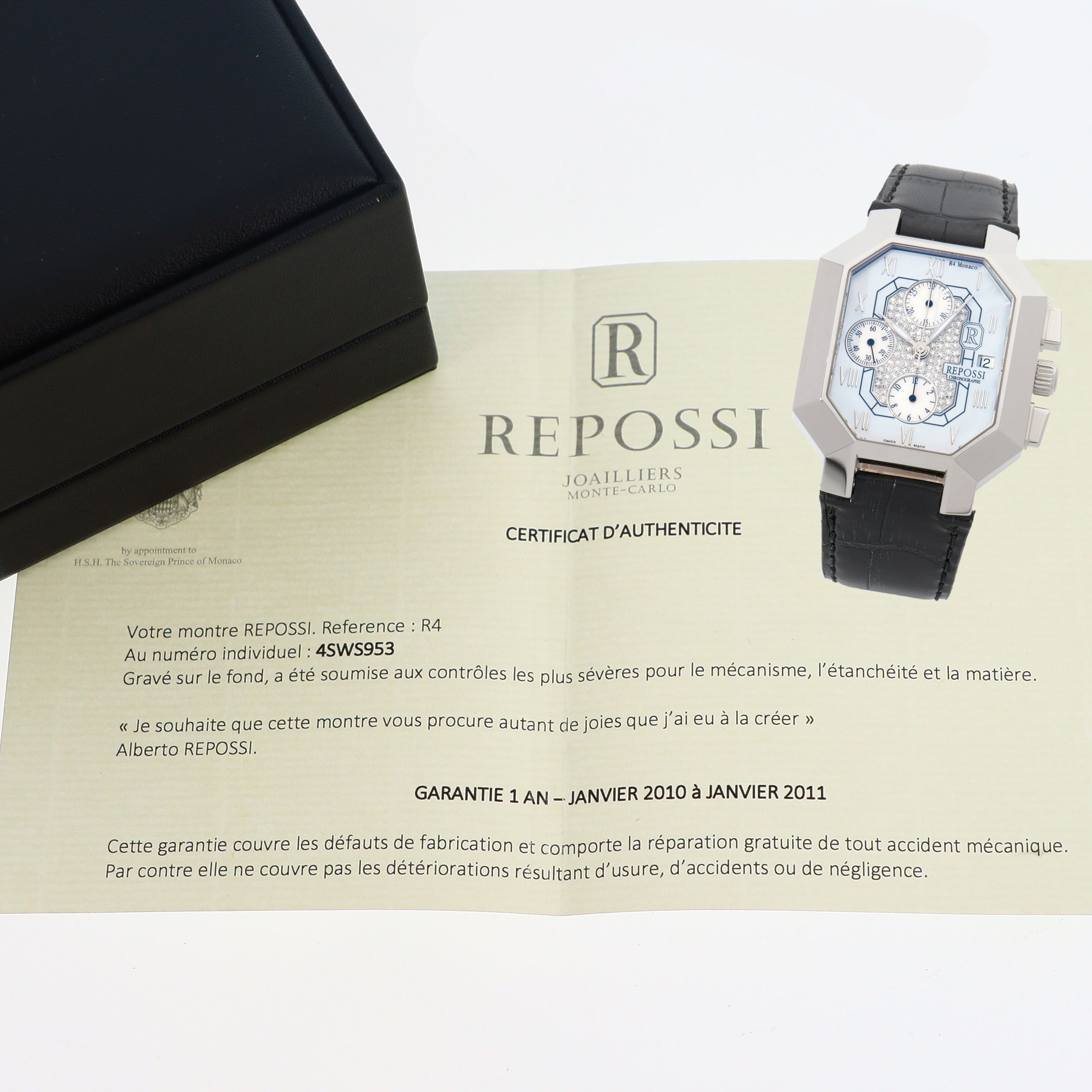 REPOSSI CHRONOGRAPH R4 MONACO:  | H&ocirc;tel Des Ventes de Monte-Carlo