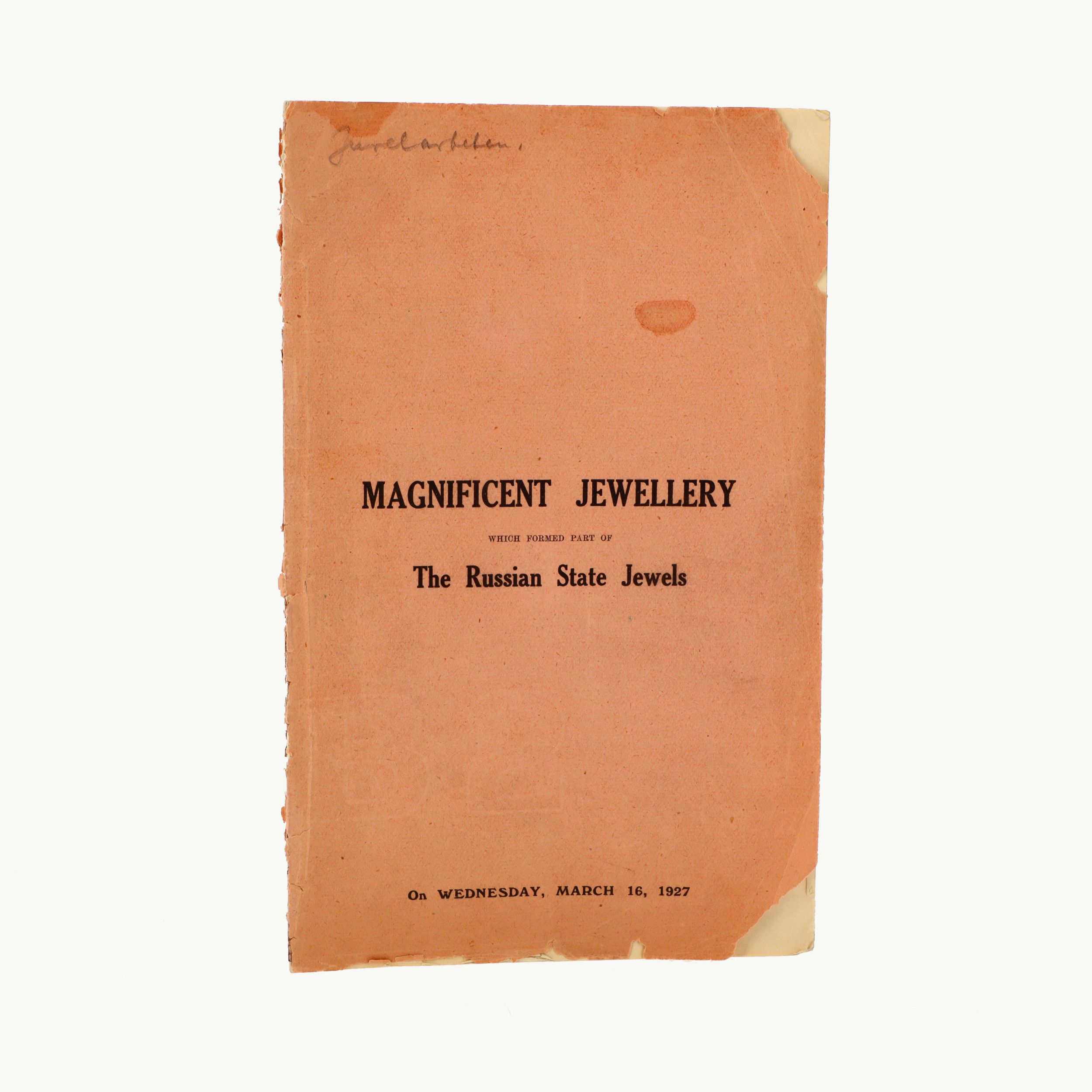 	RUSSIAN STATE JEWELS, Important Assemblage of Magnificent Jewellery from the Russian State Jewels, Christies, Manson  Woods, March 16, 1927.
