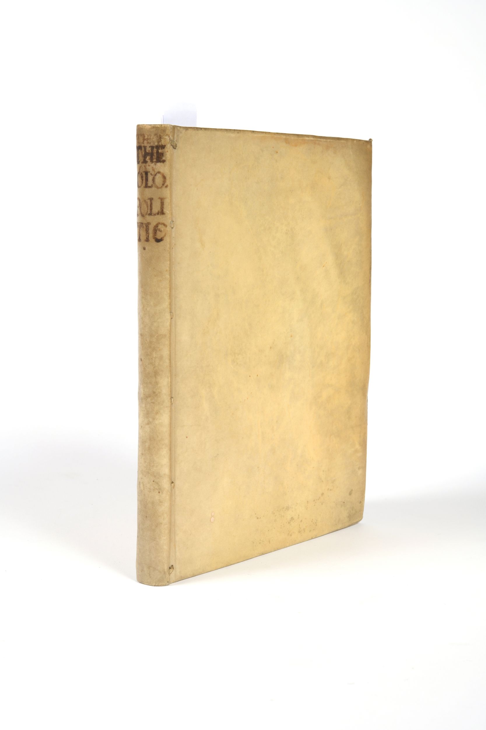 [INCUNABLE]. AQUIN (Thomas d'). Incipit secundus liber secunde partis beati // Thome de Aquino • ordinis predicatorum. Impressus Venetiis per Franciscum de Hailbrun  Nicolaum de Frankfordia [Venise, Franciscus Renner, de Heilbronn et Nicolaus de Frankfordia], 1475. Petit in-folio, ais de bois, cuir brun, dos à nerfs orné (reliure refaite avec partie du décor d'origine conservée). :  | H&ocirc;tel Des Ventes de Monte-Carlo