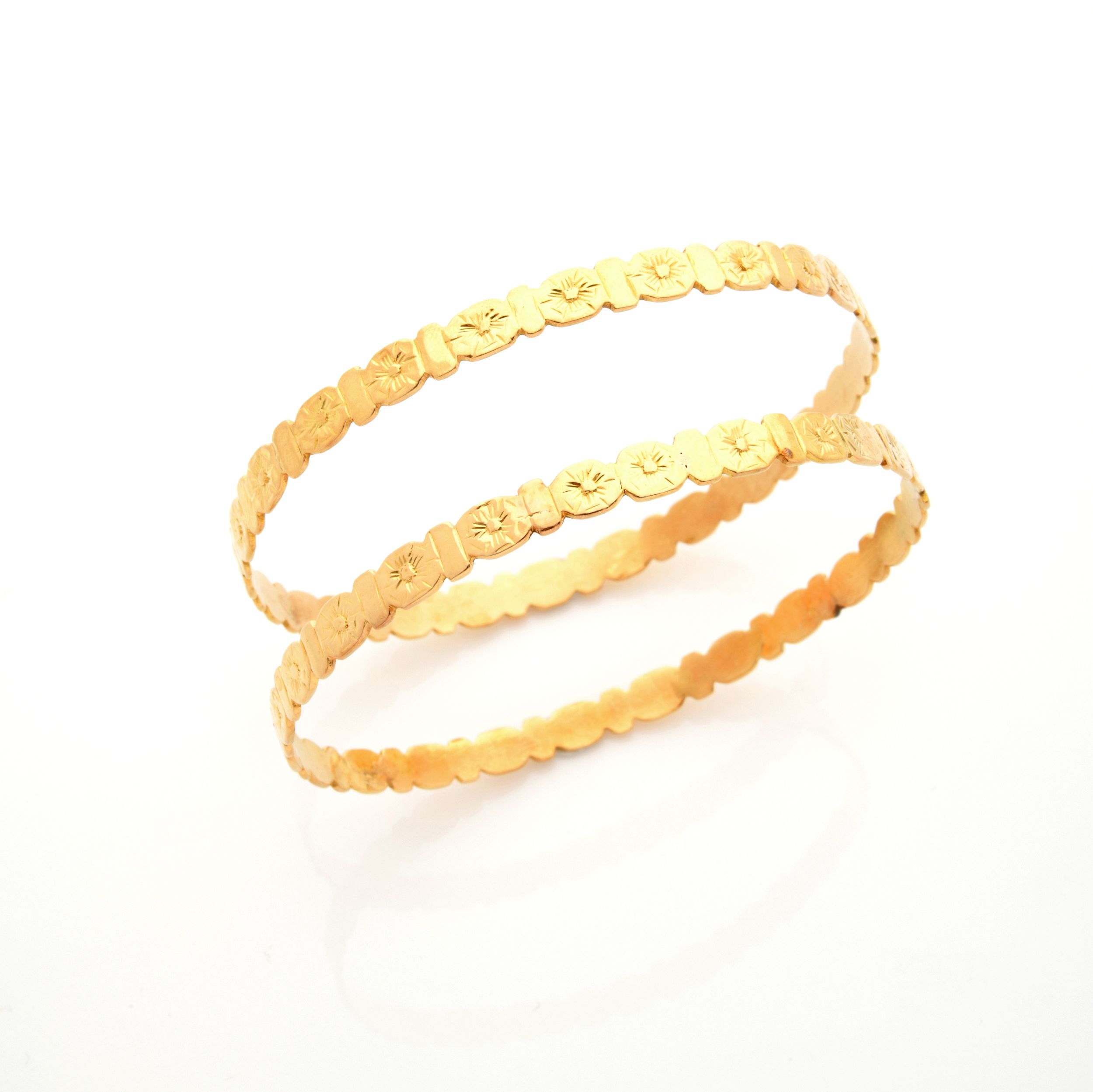 SUITE DE DEUX BRACELETS JONCS
