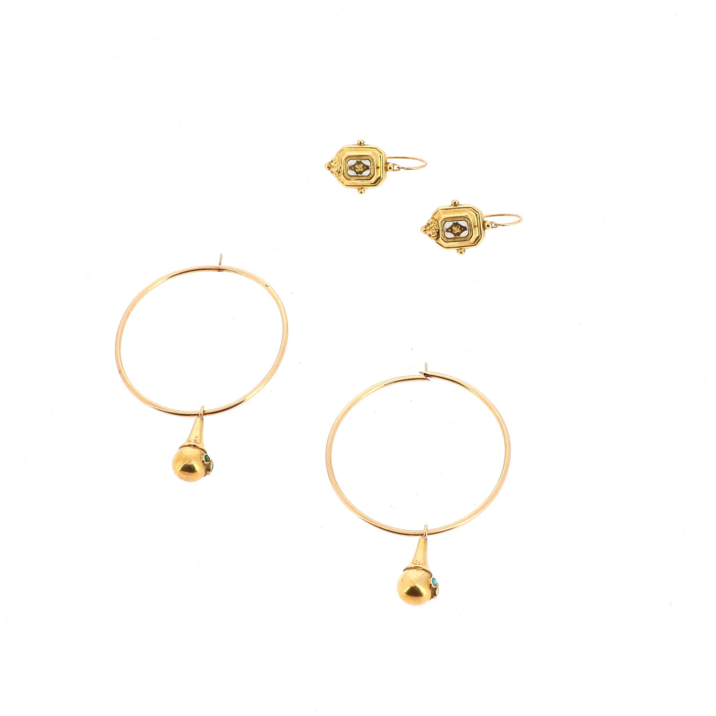SUITE DE DEUX PAIRES DE PENDANTS D'OREILLES:  | H&ocirc;tel Des Ventes de Monte-Carlo