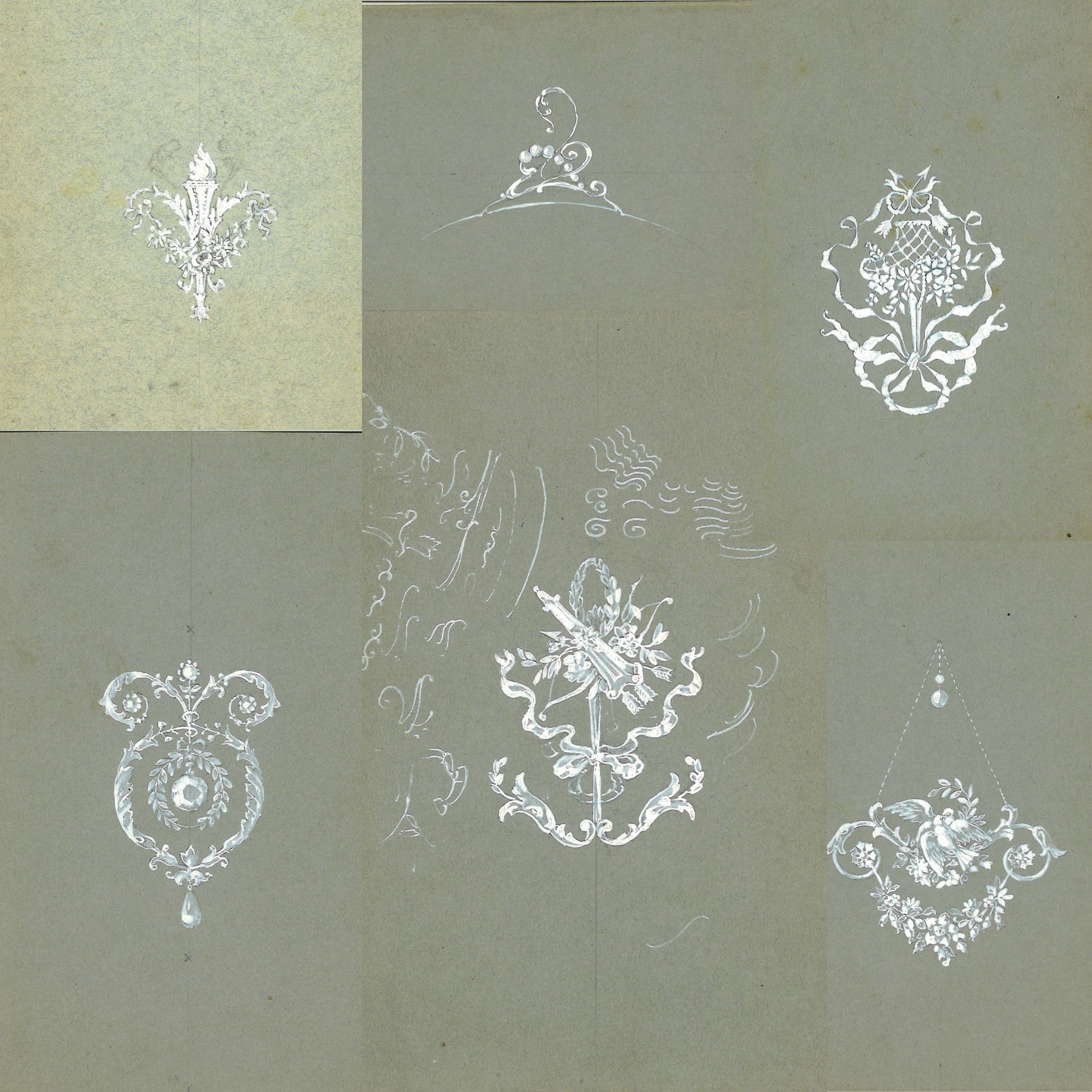 SUITE DE QUARANTE DIVERS DESSINS PREPARATOIRES :  | H&ocirc;tel Des Ventes de Monte-Carlo