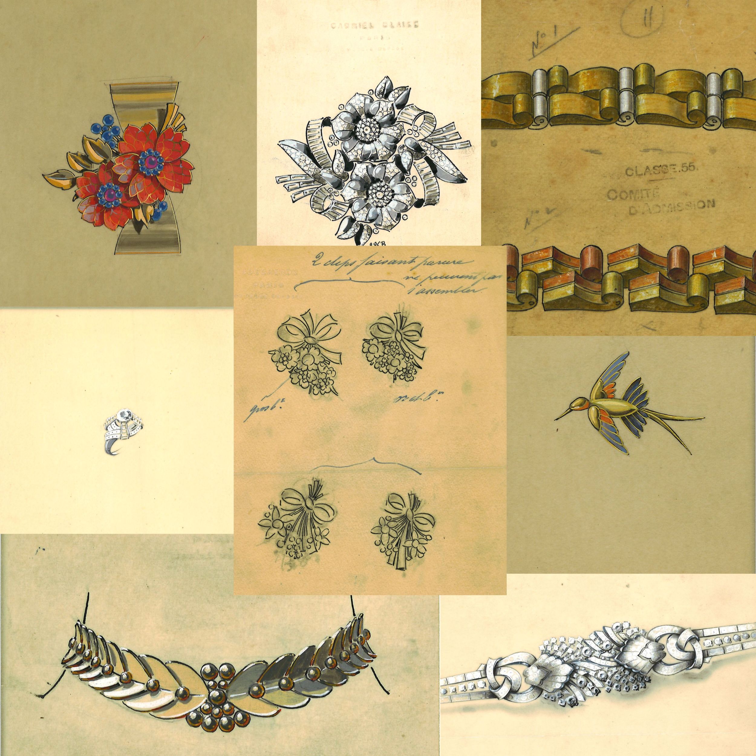 SUITE DE QUARANTE DIVERS DESSINS PREPARATOIRES :  | H&ocirc;tel Des Ventes de Monte-Carlo