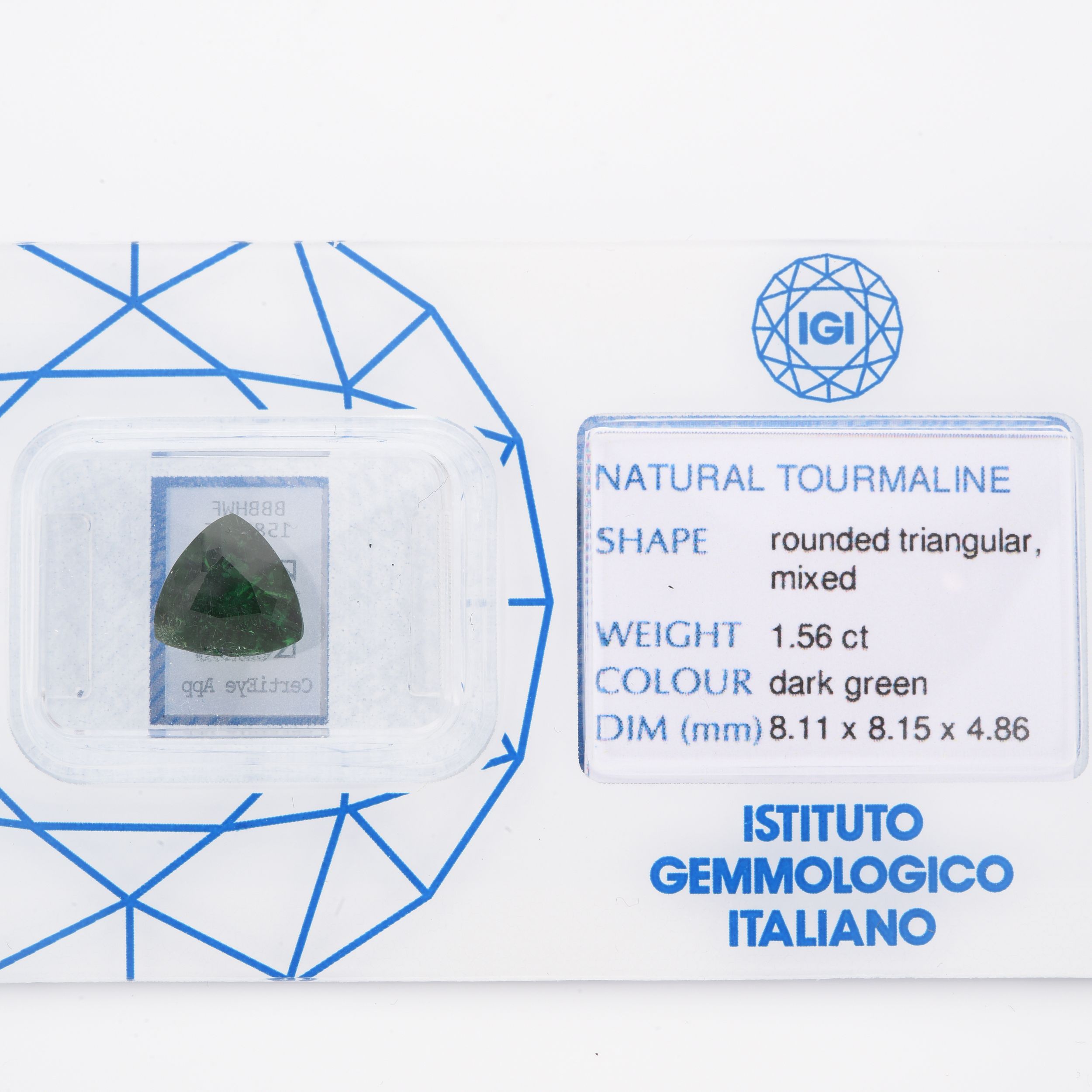 TOURMALINE VERTE SOUS SCELLE