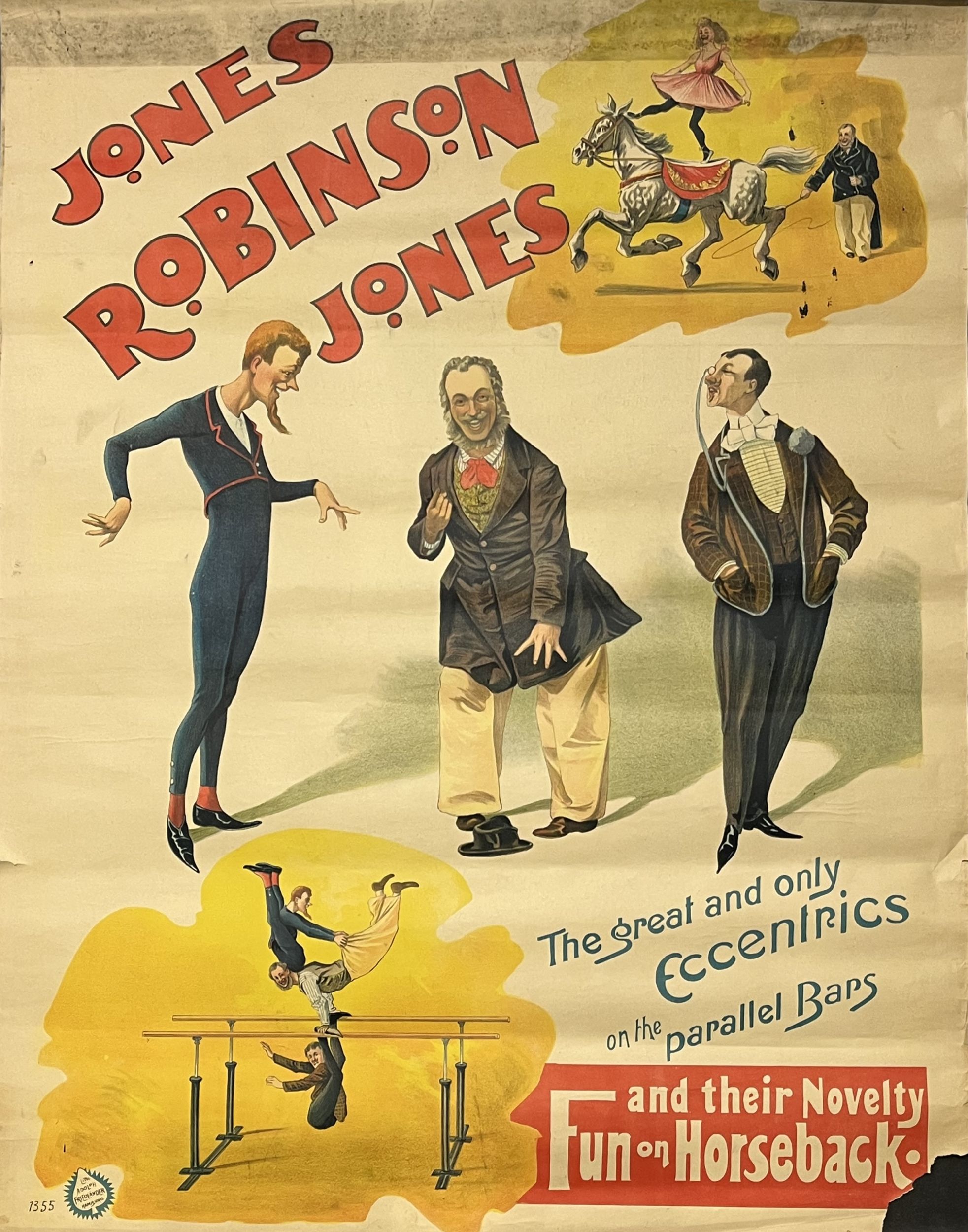 Un lot de huit affiches anciennes sur le thème du cirque et du spectacle :  | H&ocirc;tel Des Ventes de Monte-Carlo