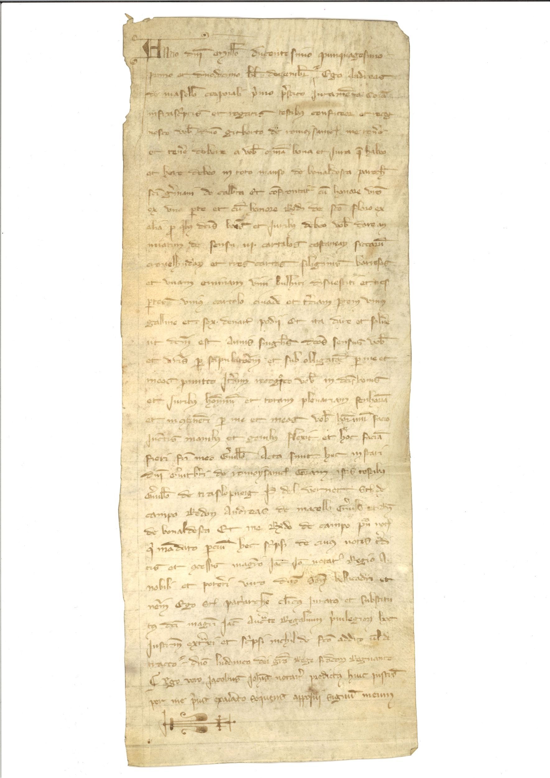 UNE PIECE MANUSCRITE DATEE 1251