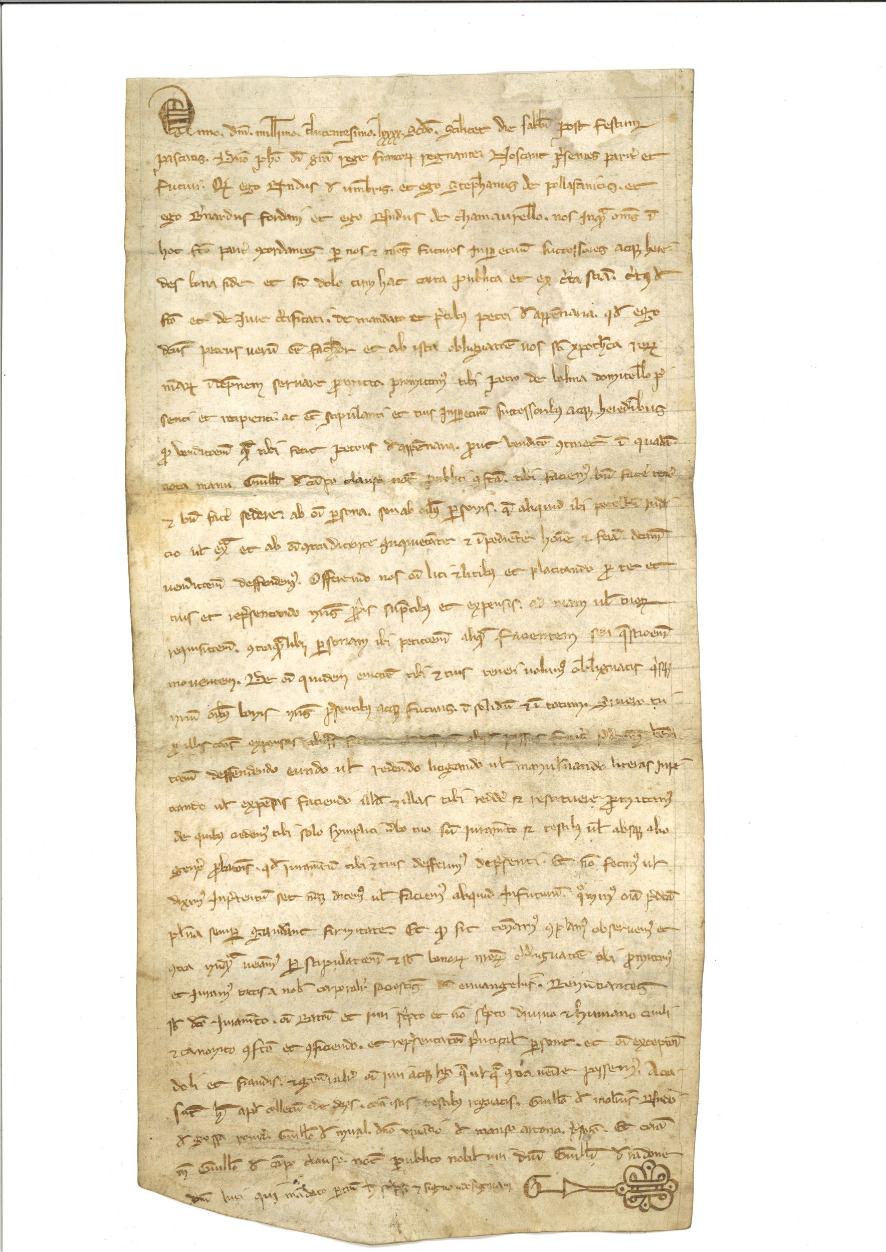UNE PIECE MANUSCRITE DATEE 1292