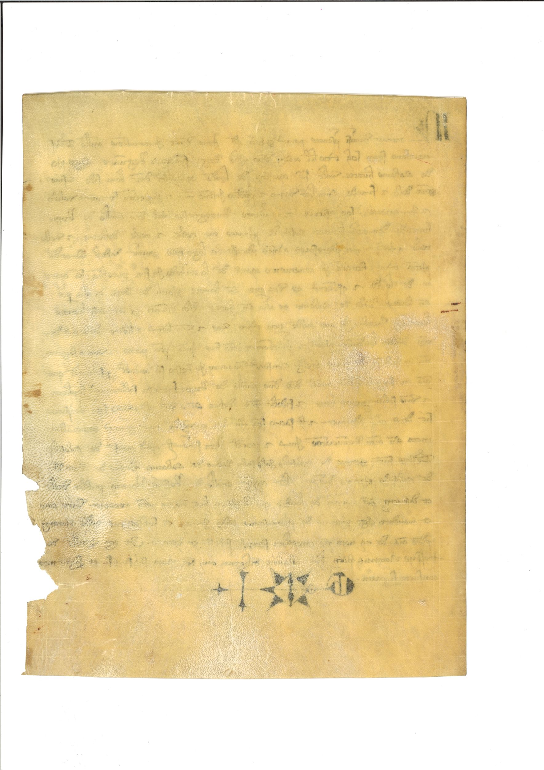 UNE PIECE MANUSCRITE DATEE 1306:  | H&ocirc;tel Des Ventes de Monte-Carlo