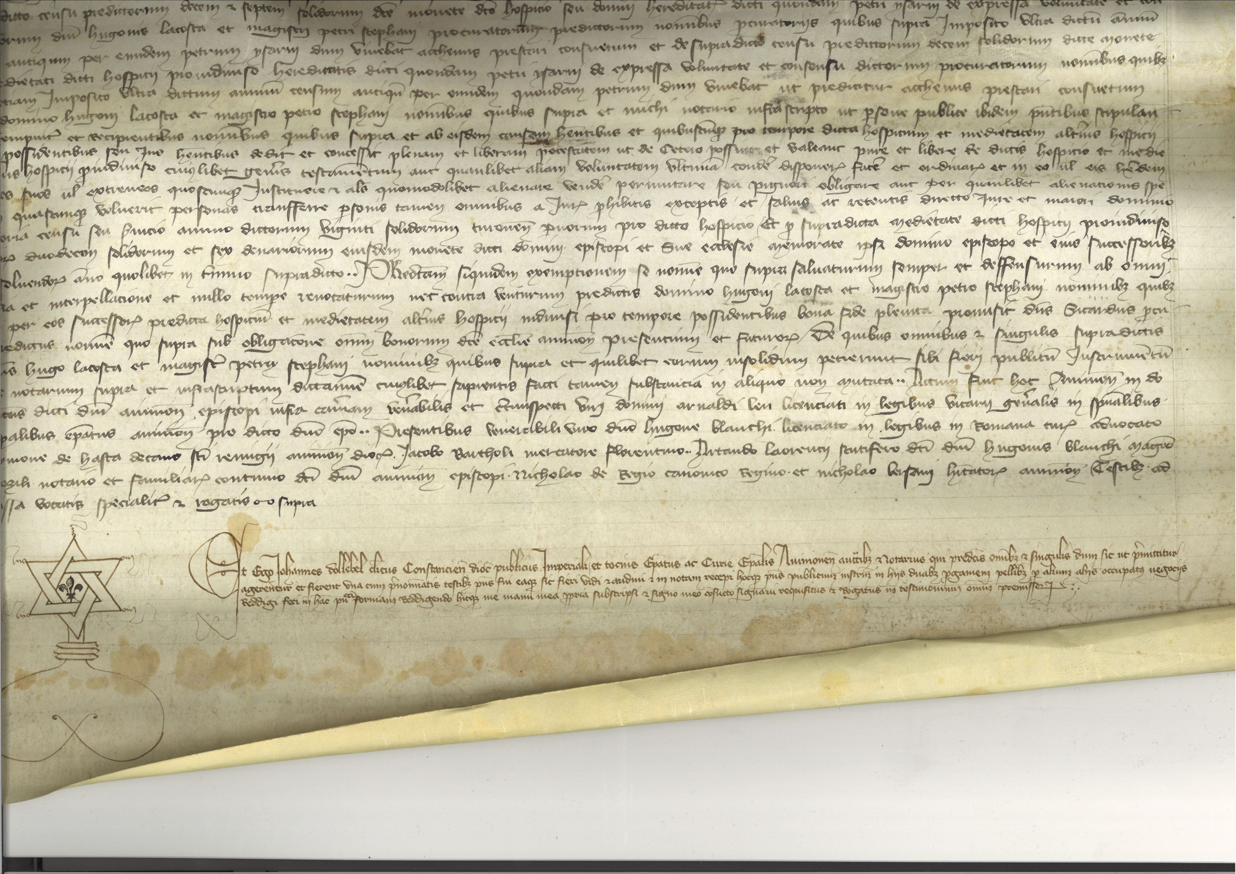 UNE PIECE MANUSCRITE DATEE 1365