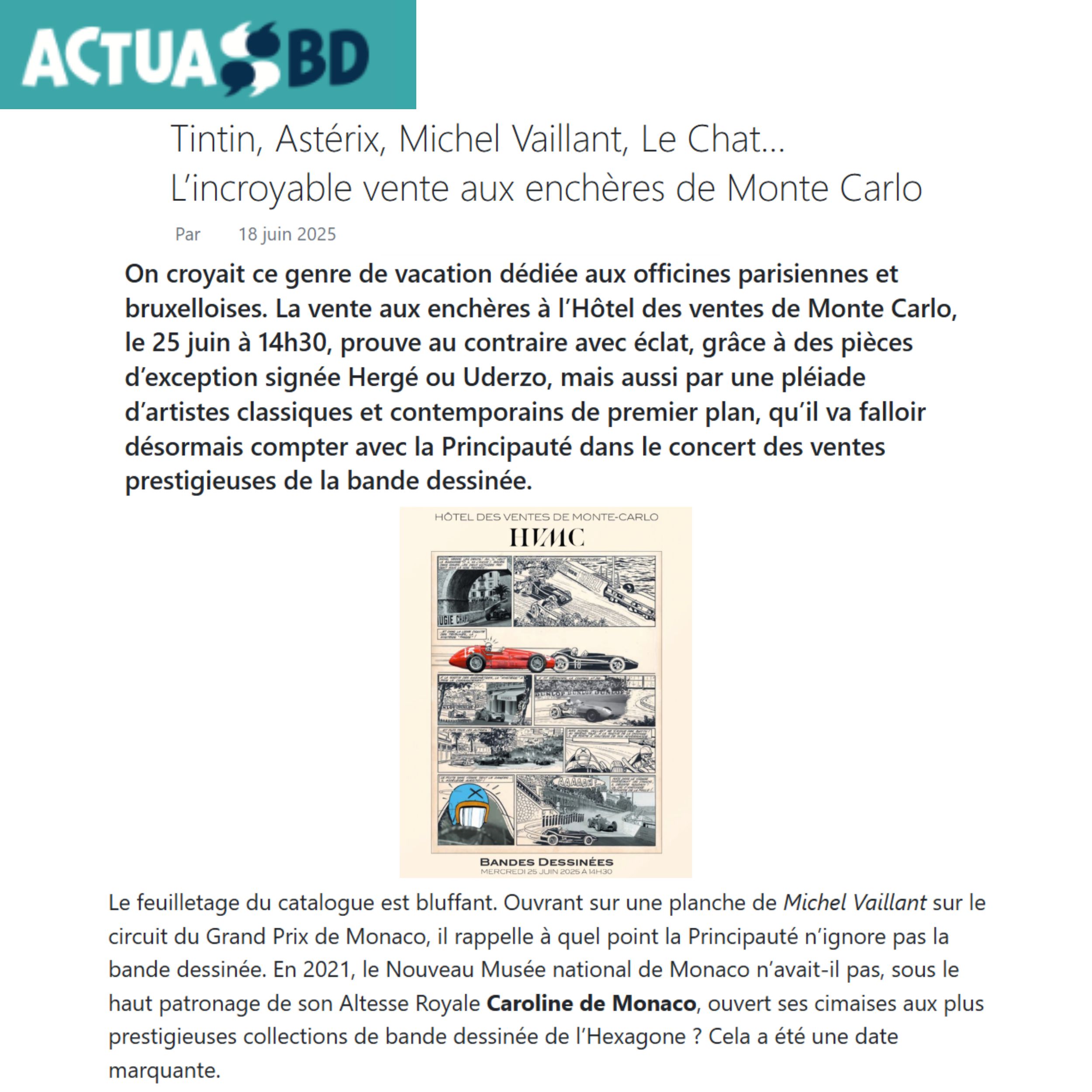 Tintin, Astérix, Michel Vaillant, Le Chat…