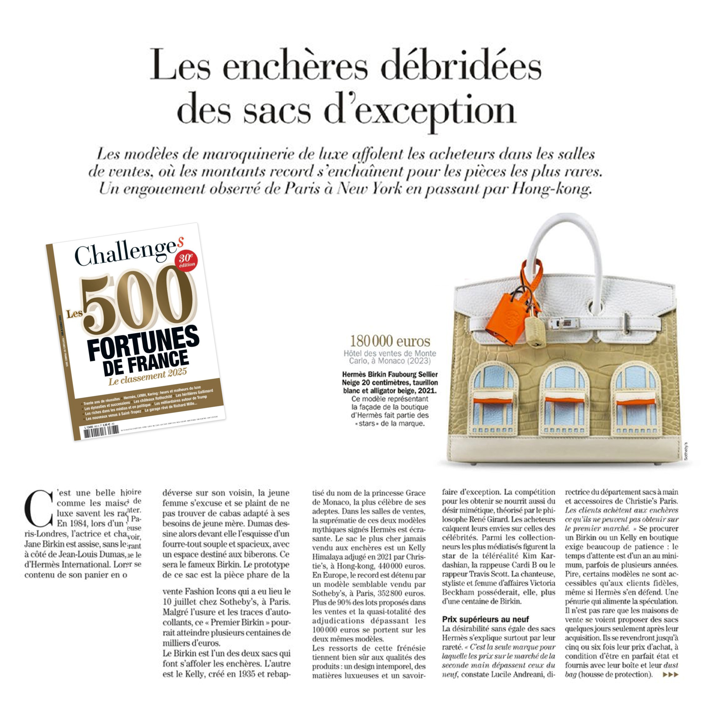Les enchères débridées des sacs d’exception