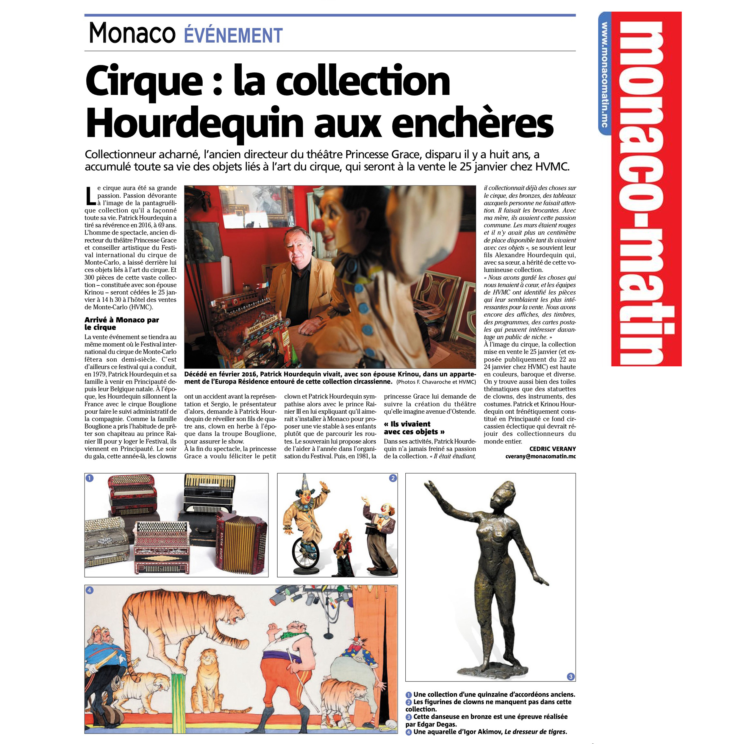 Cirque : la collection Hourdequin aux enchères