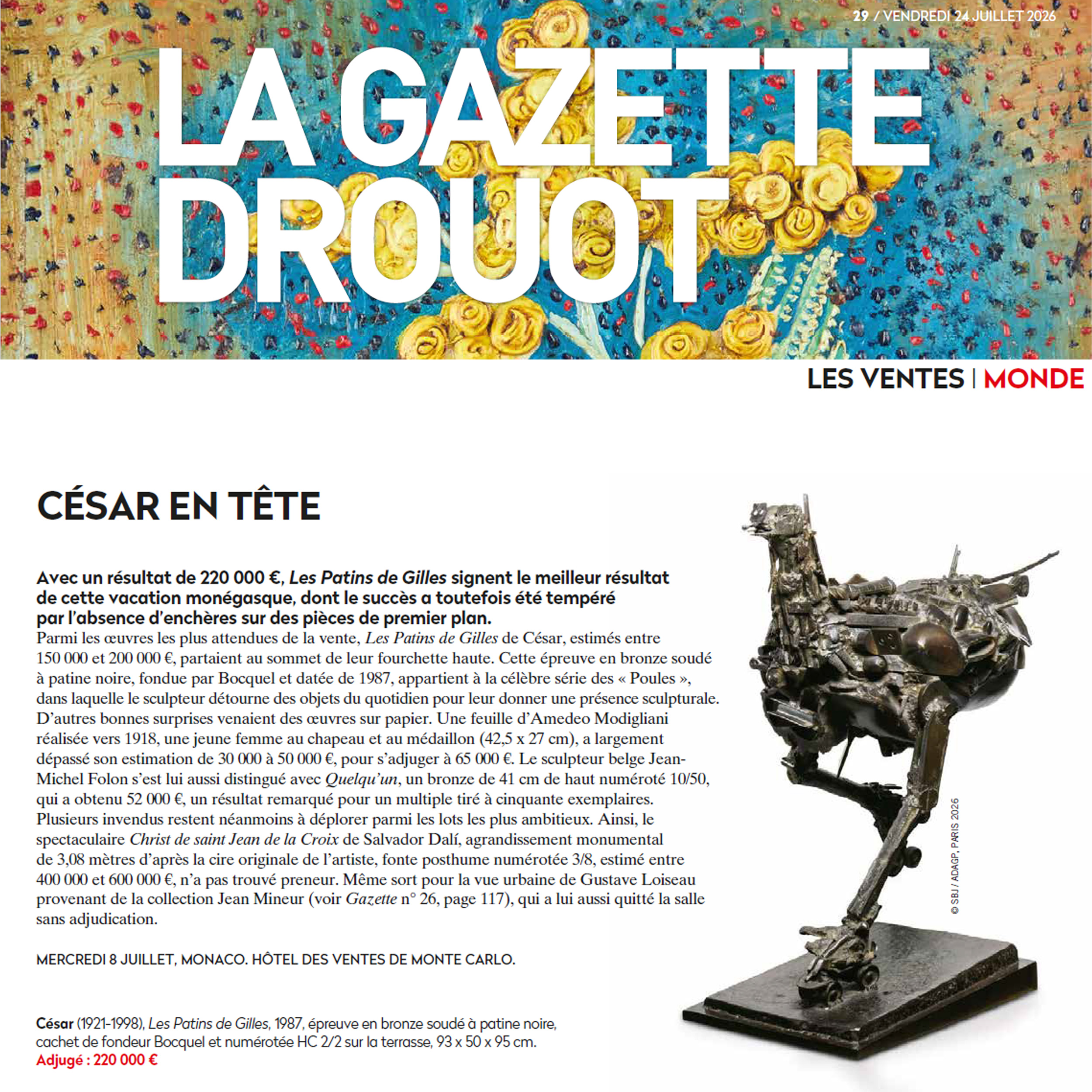 César en tête