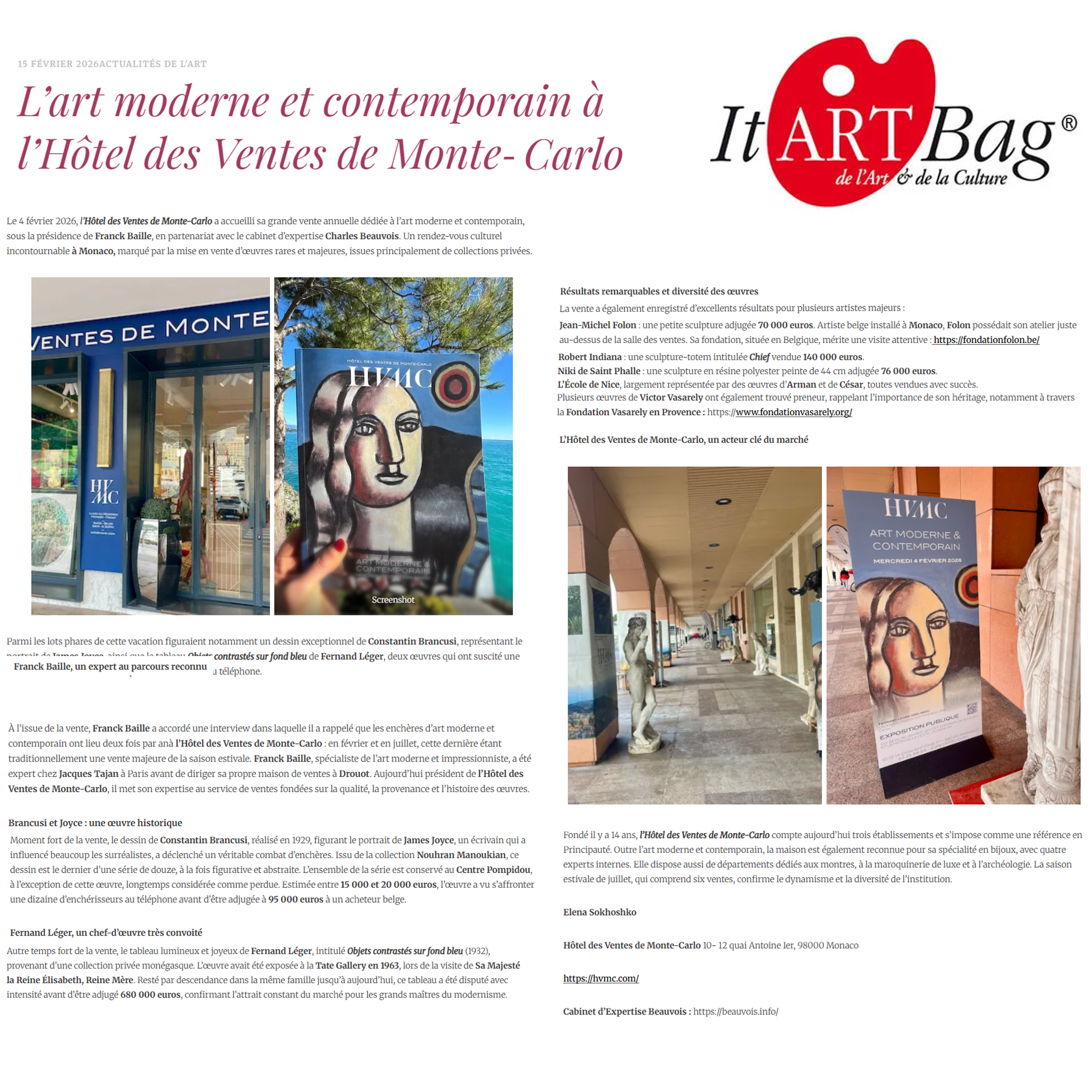 L’art moderne et contemporain à l’HVMC