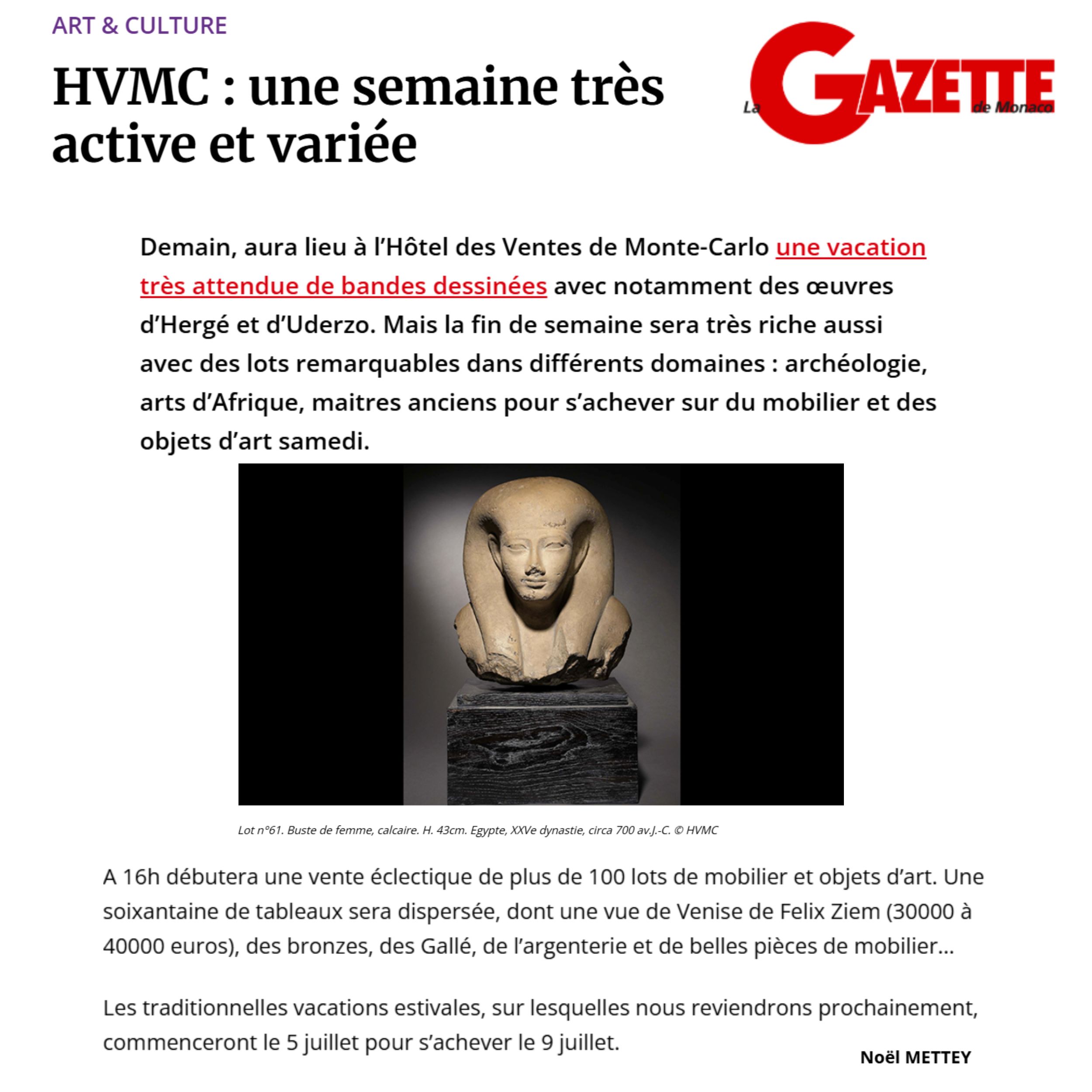 HVMC : une semaine très active et variée