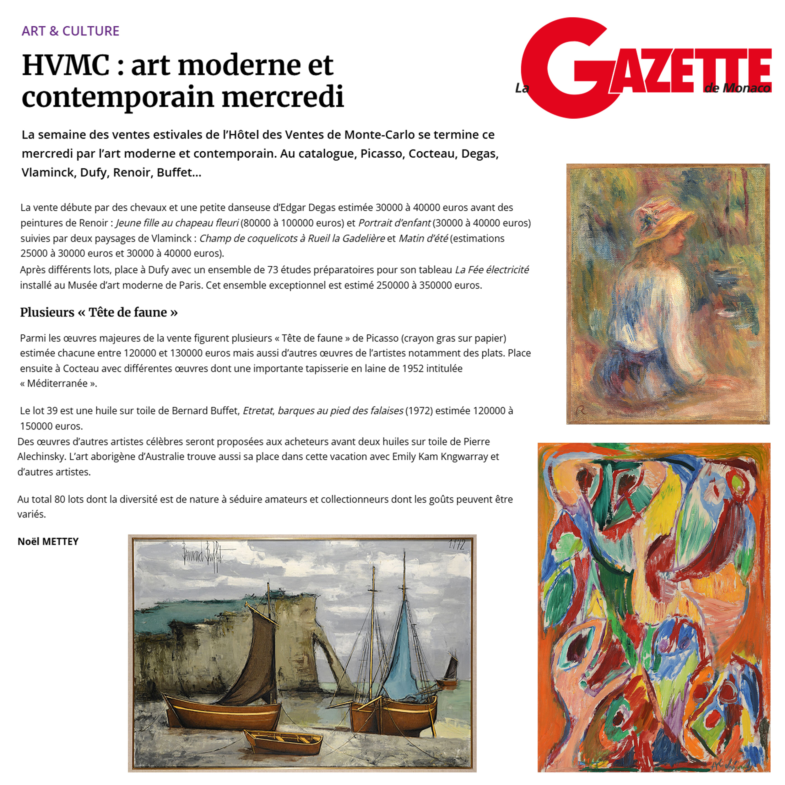 HVMC : art moderne et contemporain mercredi