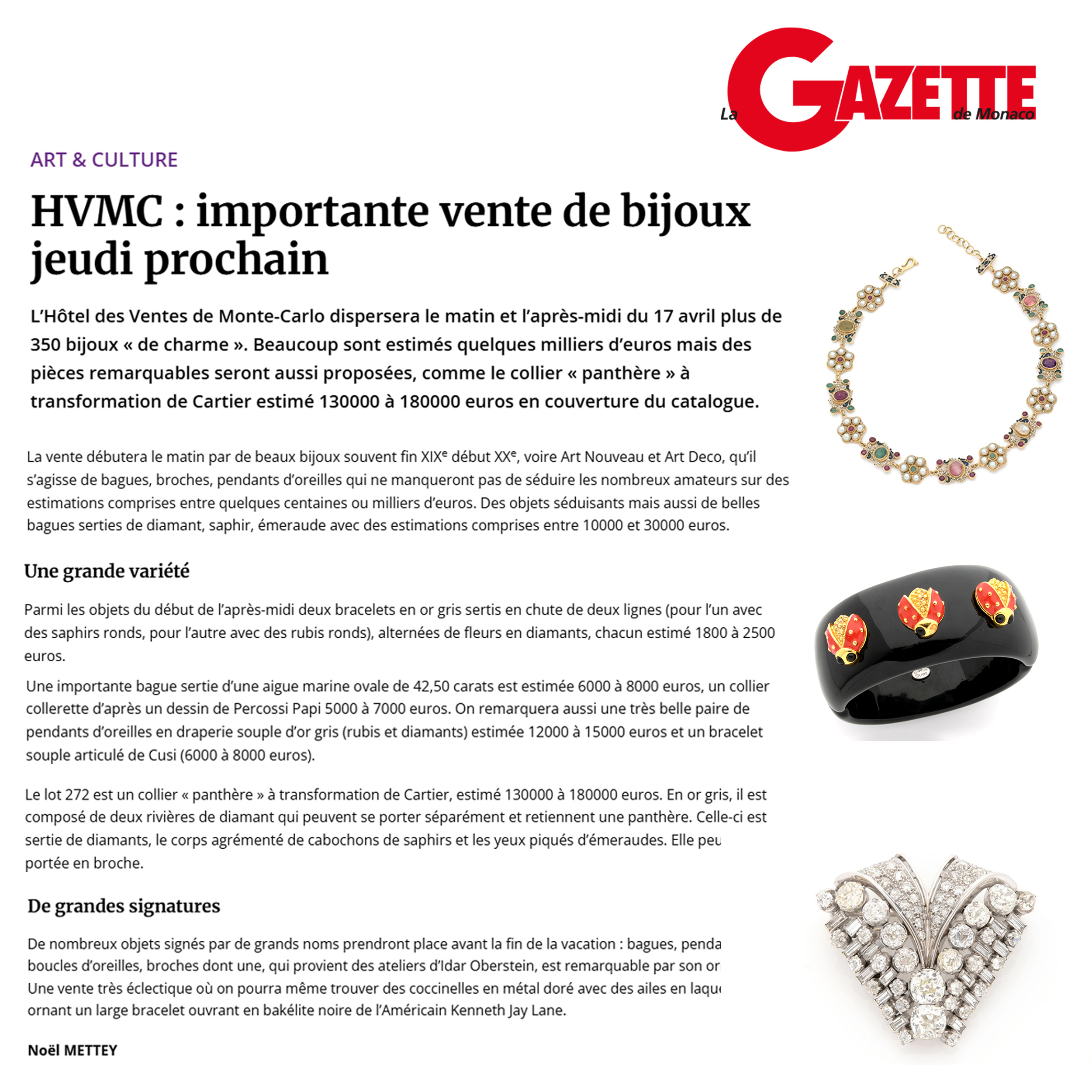Importante vente de bijoux