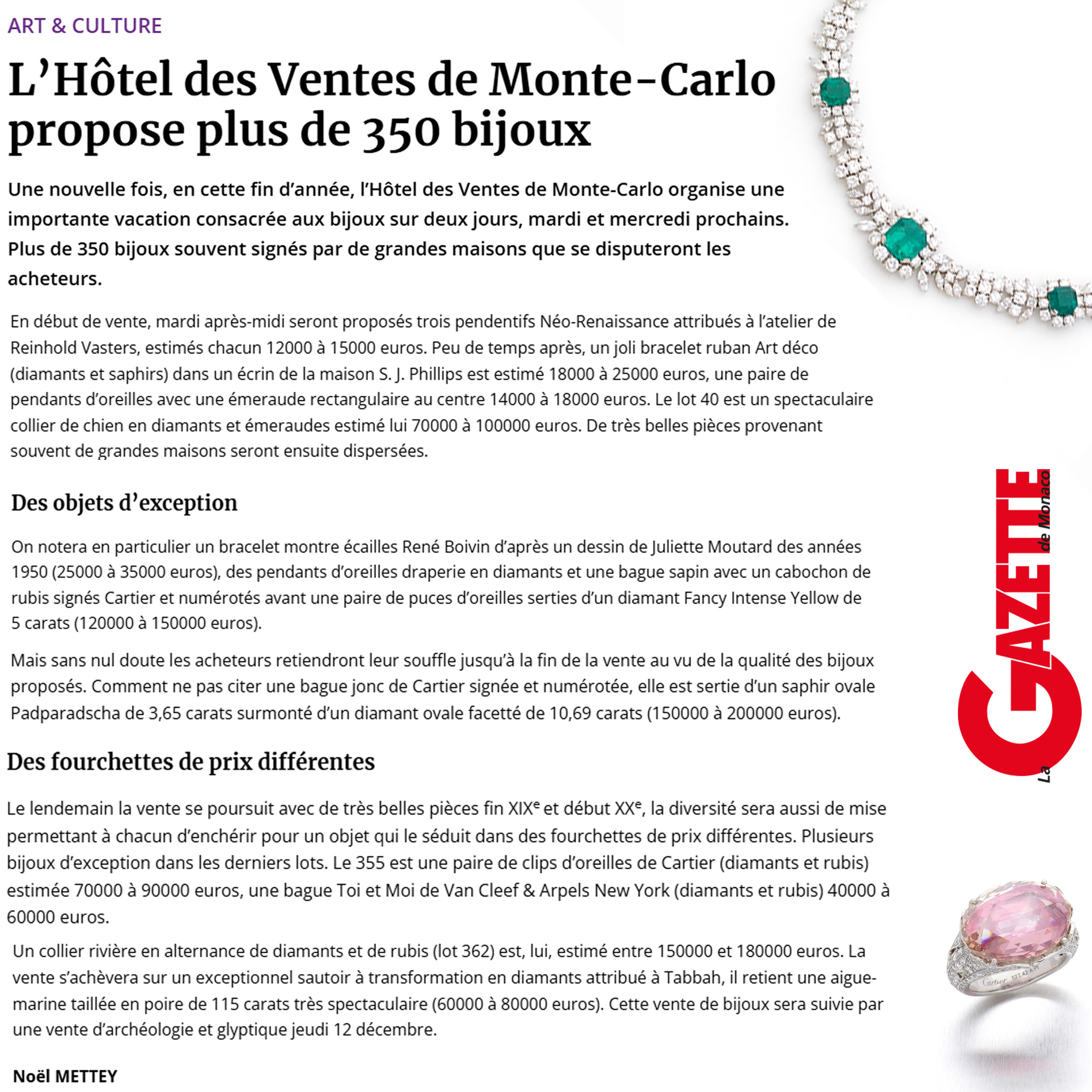 HVMC propose plus de 350 bijoux