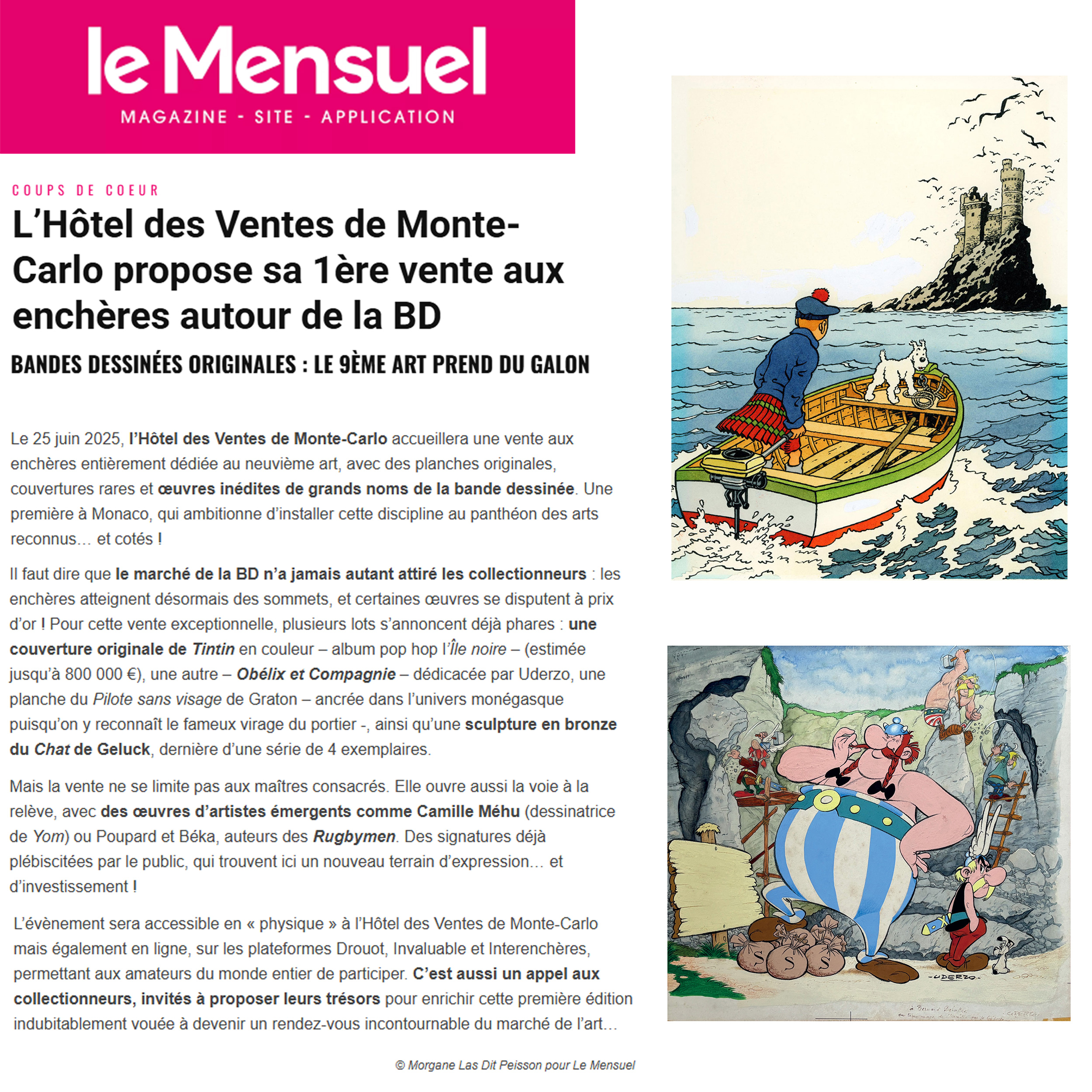 1ère vente aux enchères autour de la BD