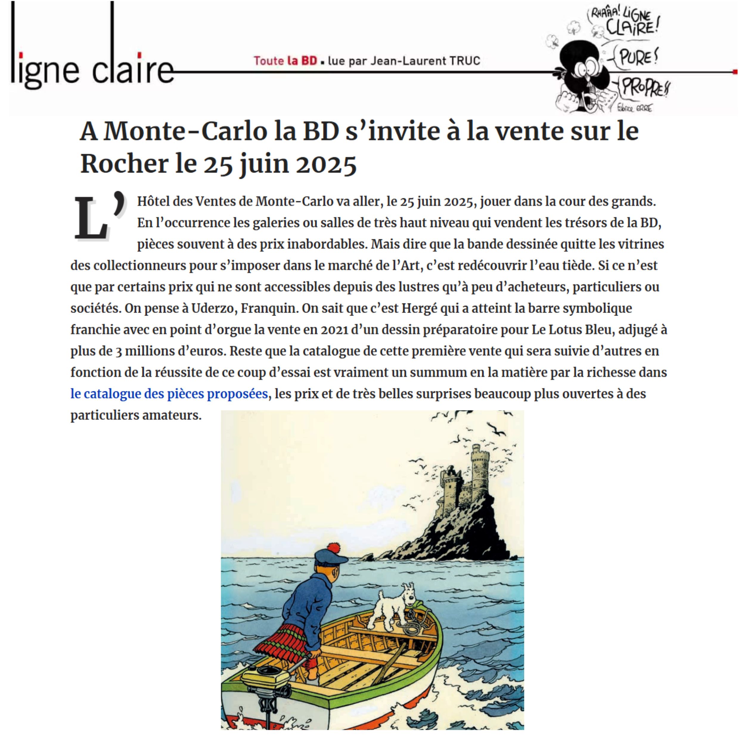 La BD s’invite à la vente sur le rocher