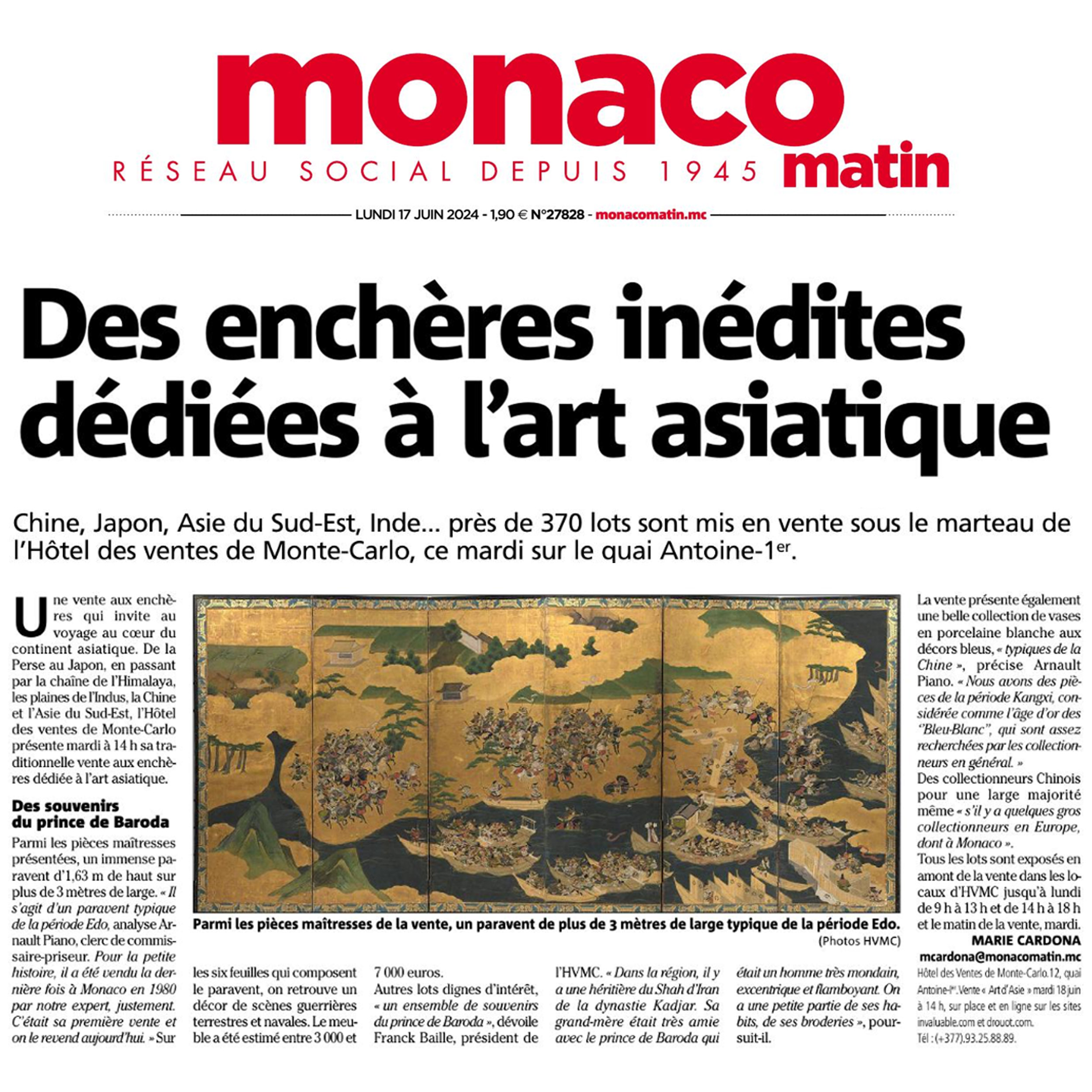 Des enchères inédites dédiées à l’art asiatique