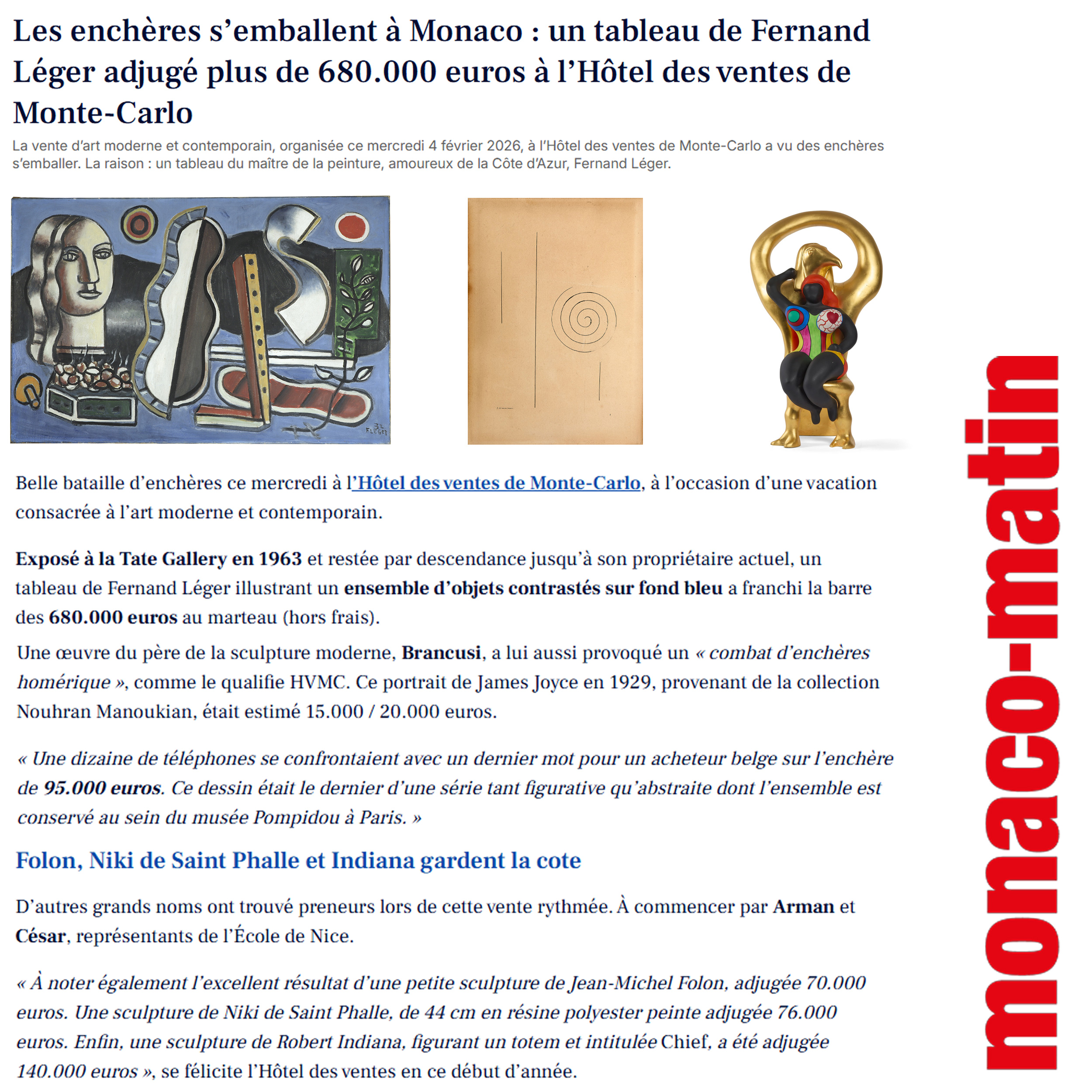 Les enchères s’emballent à Monaco