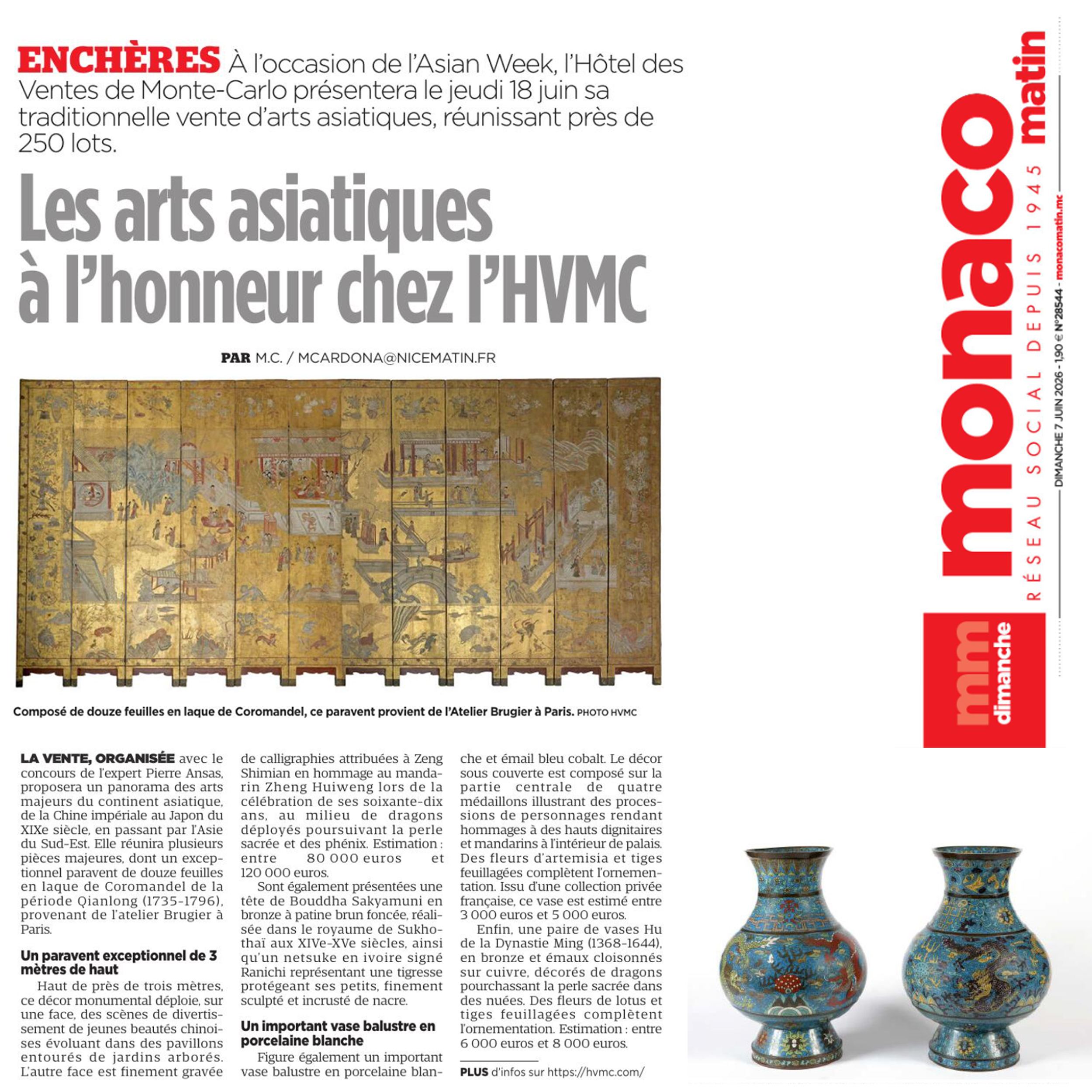 Les arts asiatiques à l'honneur chez l'HVMC