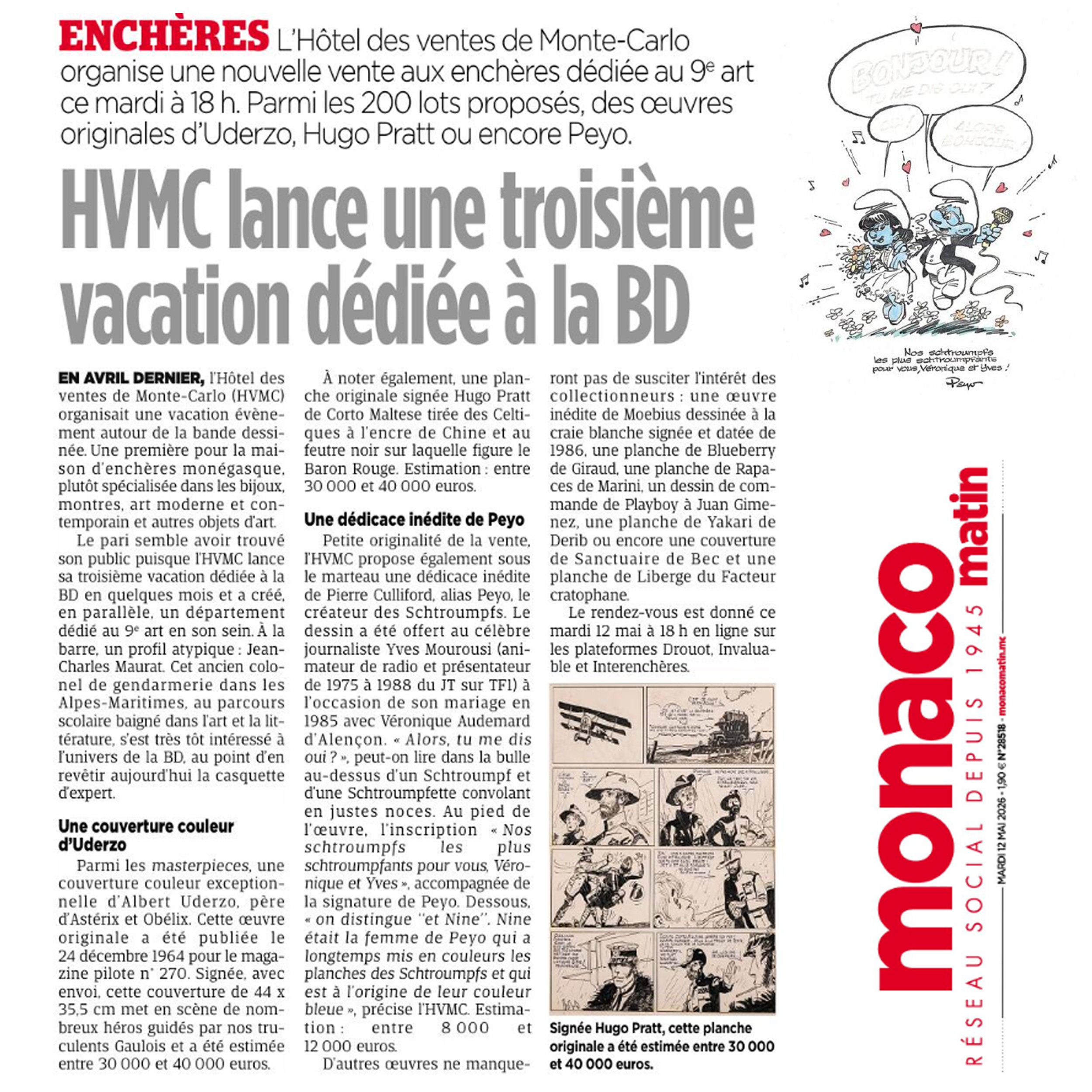 HVMC lance une troisième vacation dédiée à la BD