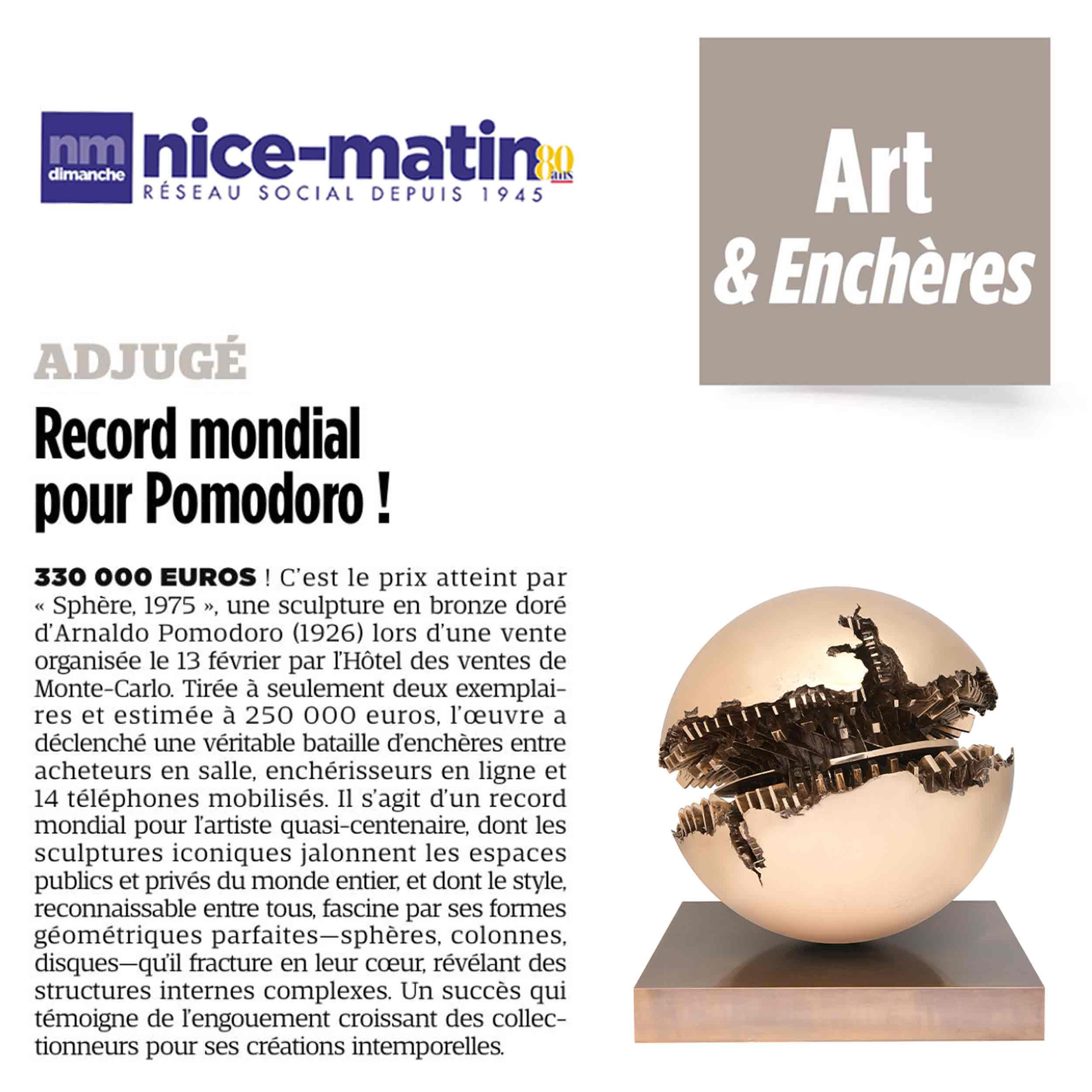 Record Mondial pour Pomodoro