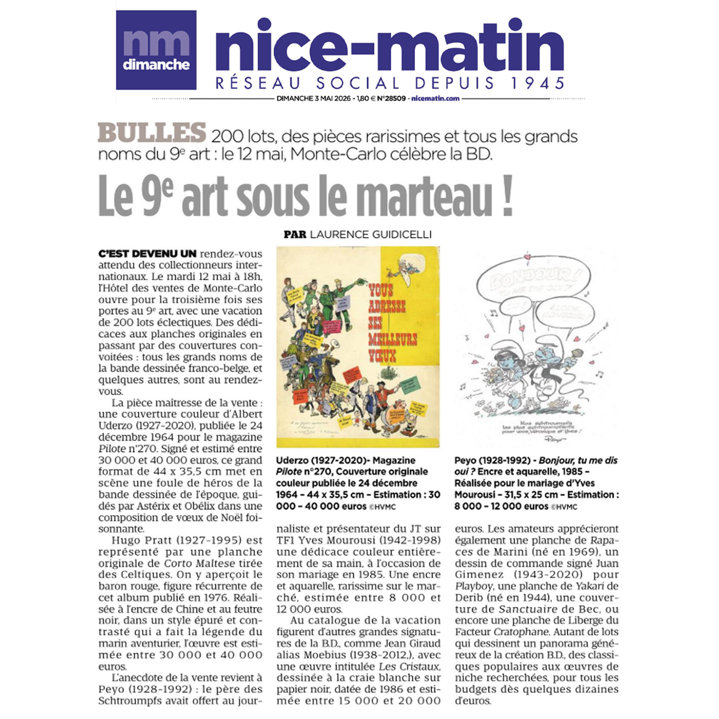 Le 9e art sous le marteau