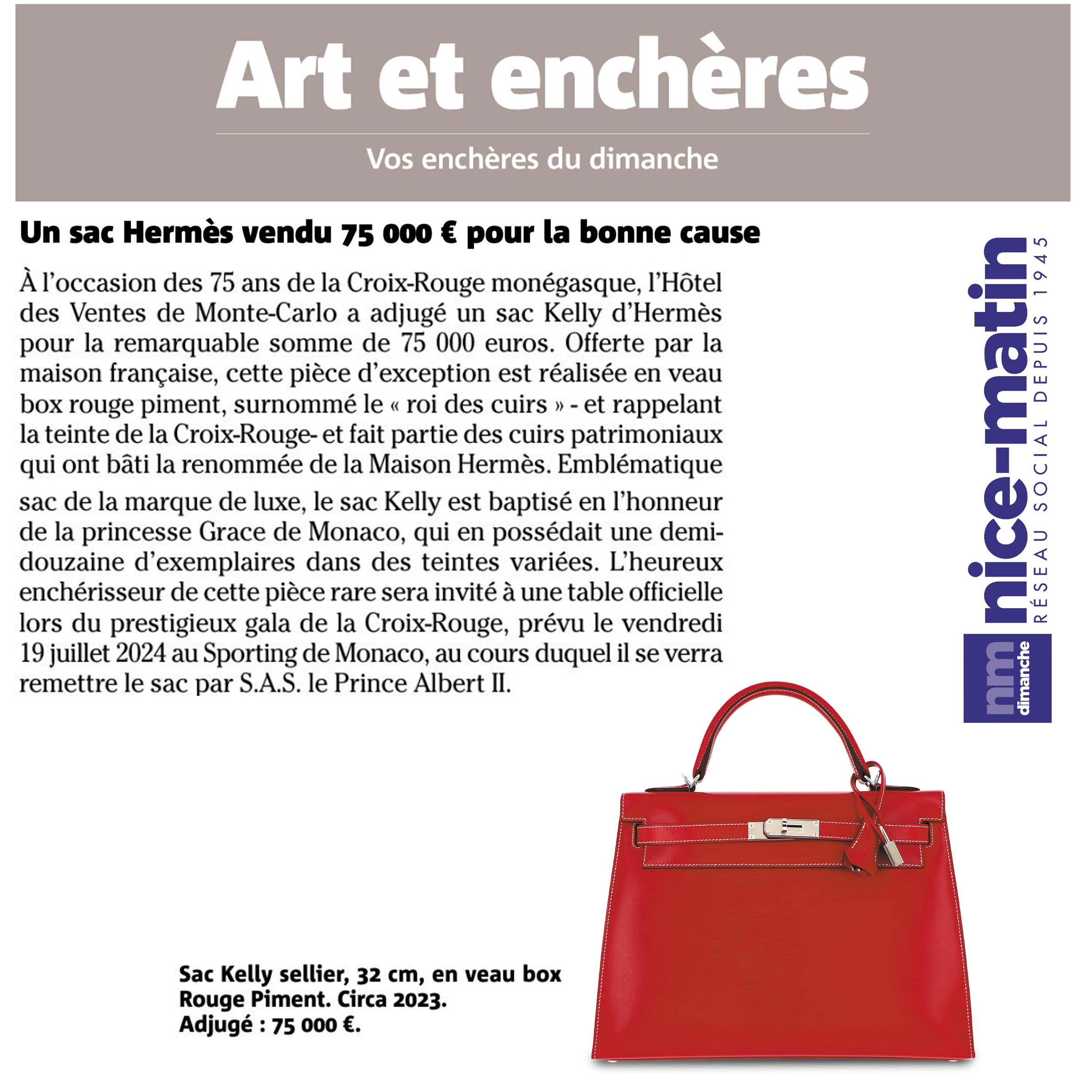 Un sac Hermès vendu 75 000€ pour la bonne cause