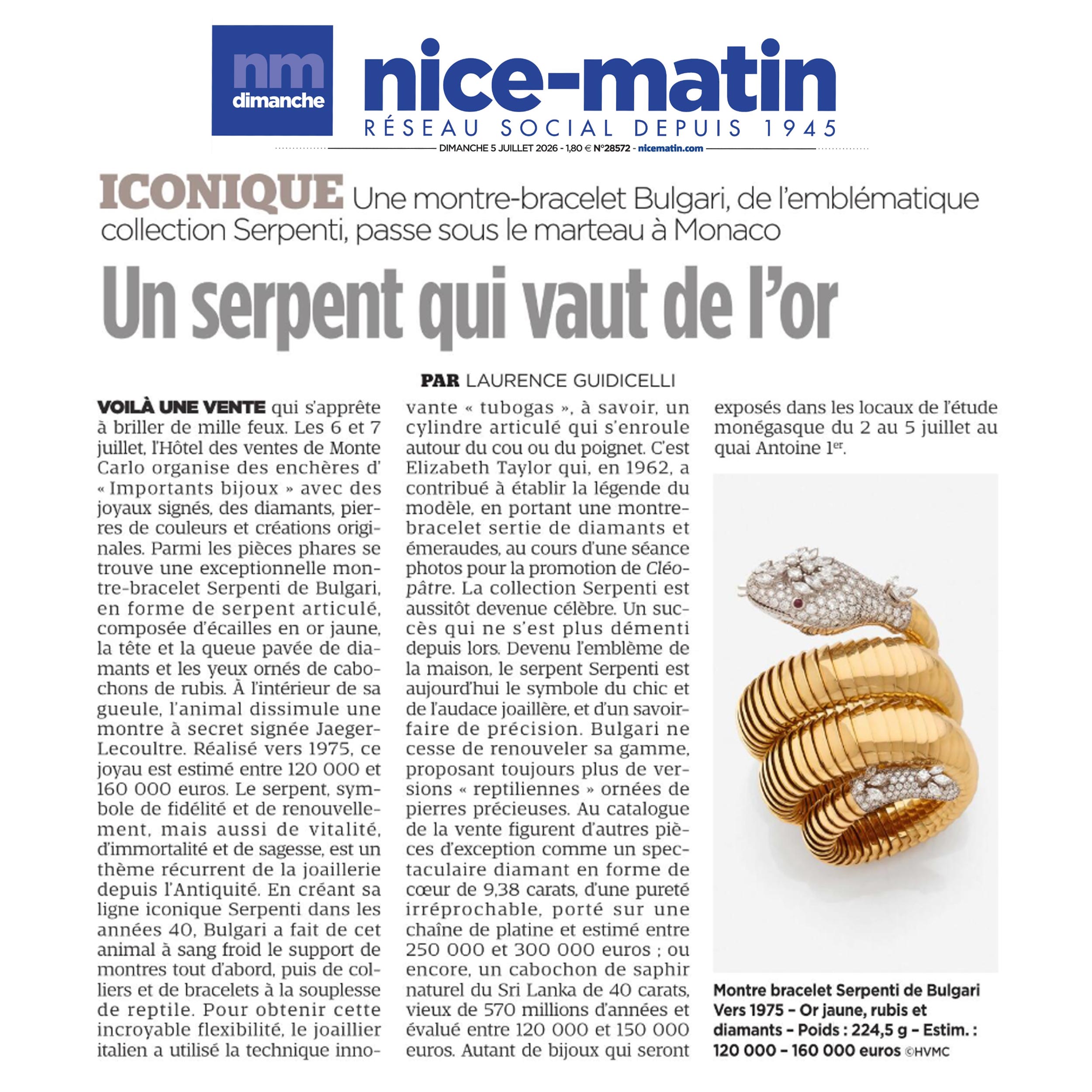 Un serpent qui vaut de l'or