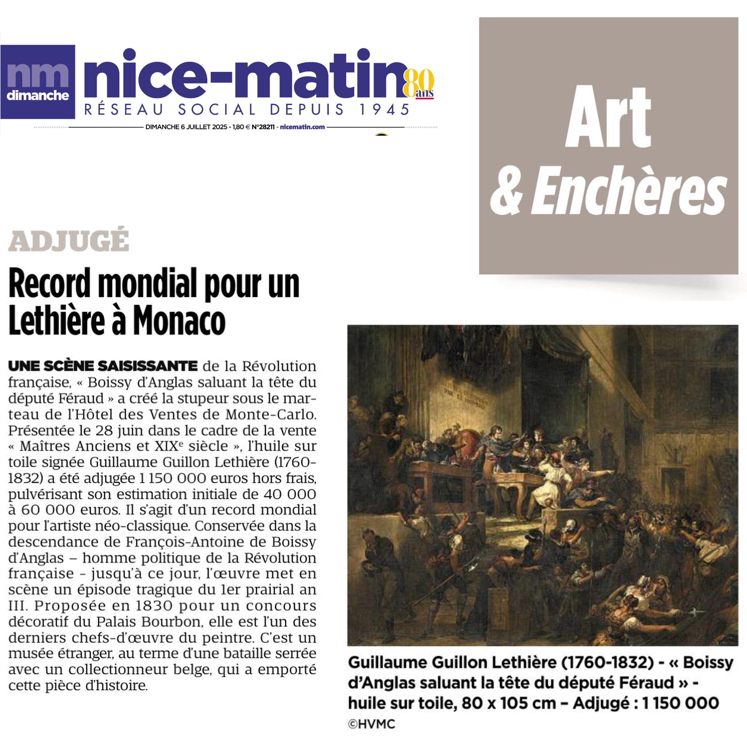 Record mondial pour un Lethière à Monaco