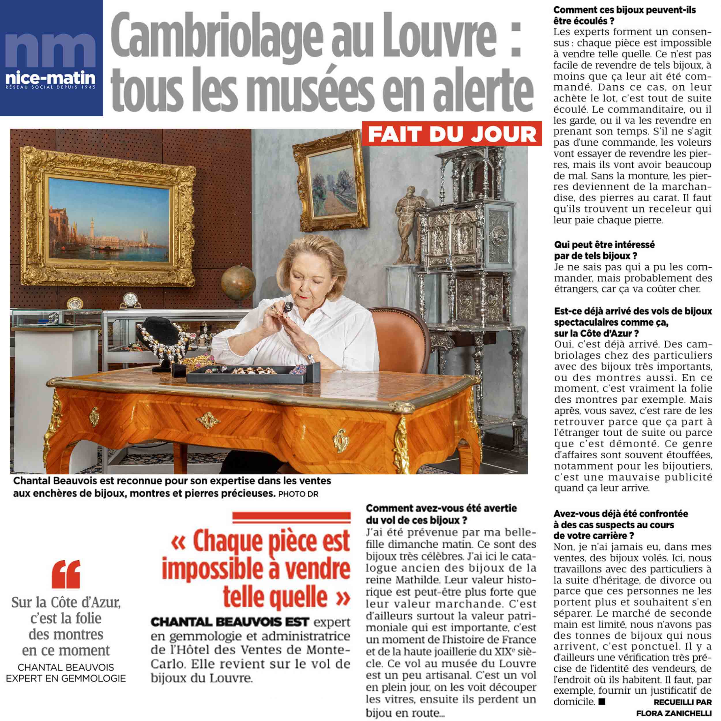 Cambriolage au Louvre