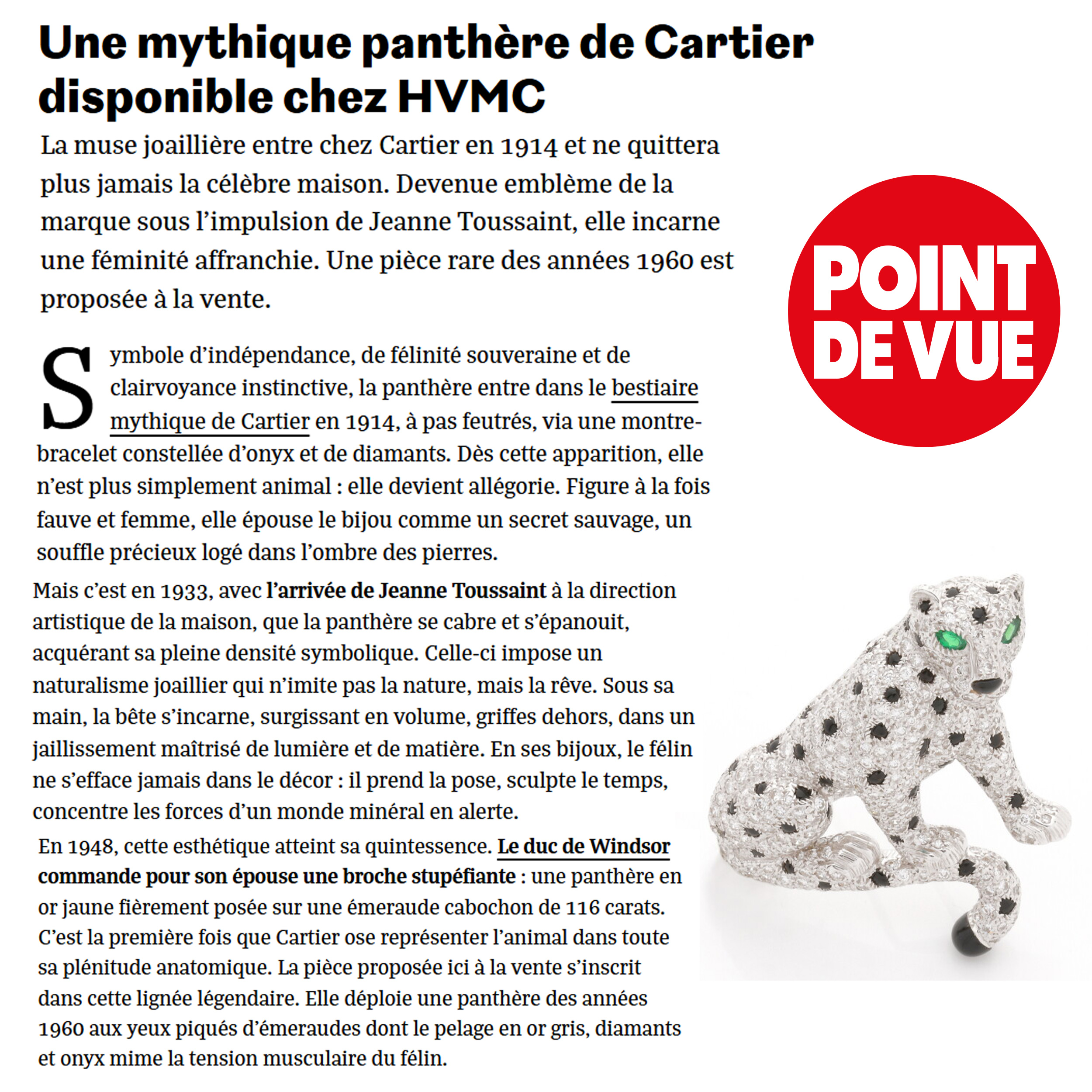 Une mythique panthère de Cartier